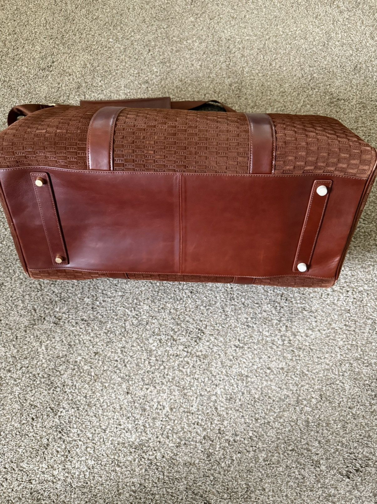 Kith FW24 Brown Suede Monogram Duffle Bag Size ONE SIZE - 3 Thumbnail