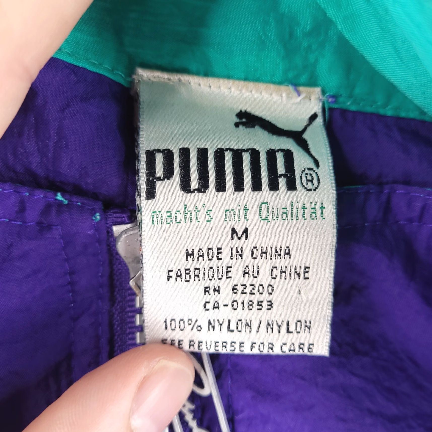 Puma VINTAGE PUMA Jacket Mens M Purple Windbreaker 90s Baggy Fit Regular Nylon Solid Size US M / EU 48-50 / 2 - 4 Thumbnail