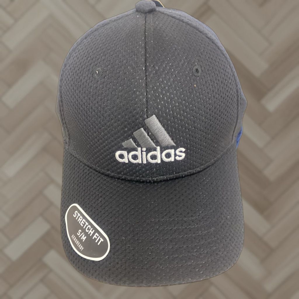Adidas ADIDAS Hat Ball Cap Flex Fitted S/M Black Jersey Fabric Embroidered Logo Mens Baseball Cap 476 Size US S / EU 44-46 / 1 - 1 Thumbnail