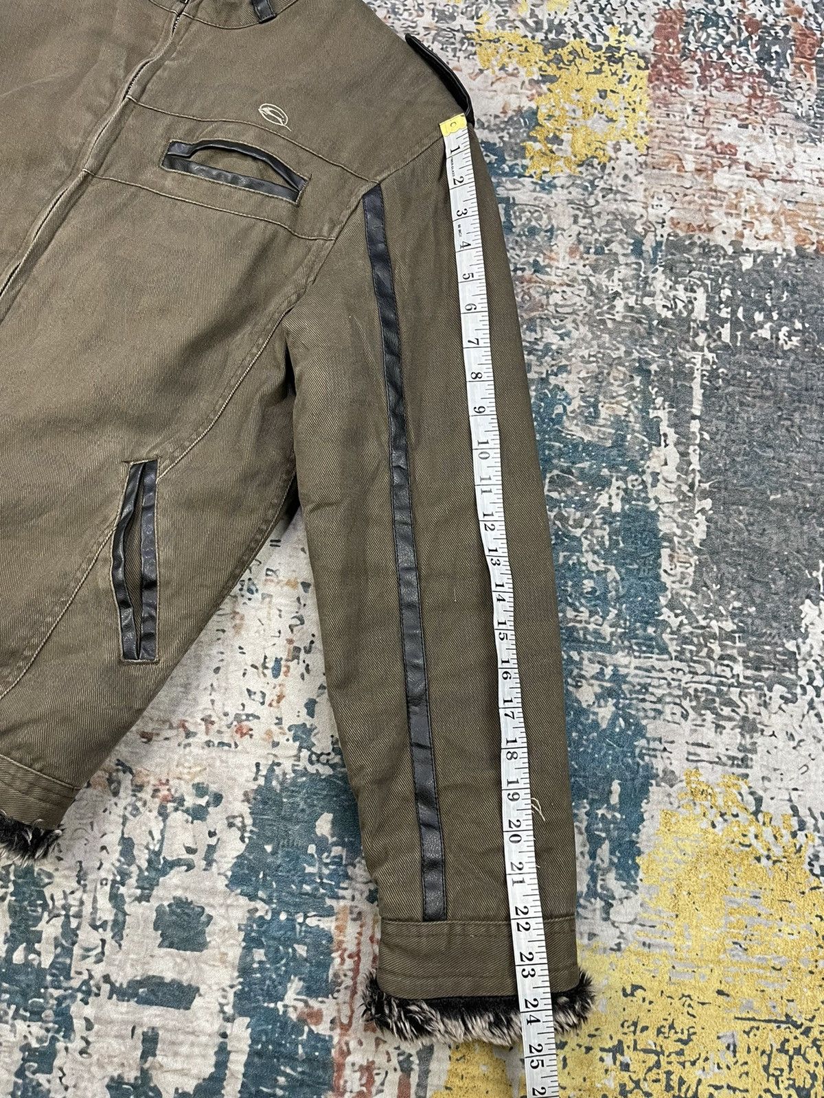 Japanese Brand Impala Fur Edge Trim Camo Graphic Zipper Rider Jackets Size US M / EU 48-50 / 2 - 10 Thumbnail