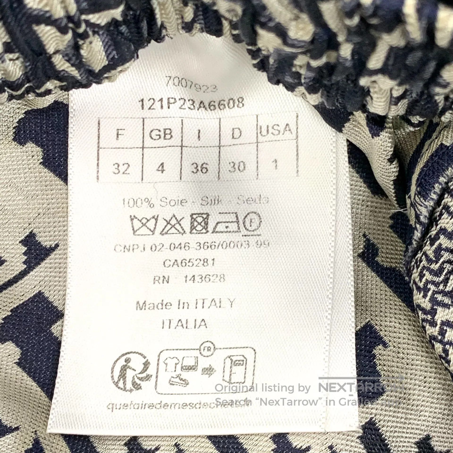 Dior Dior Dark blue logo jacquard full print mulberry silk casu Size US 32 / EU 48 - 7 Thumbnail