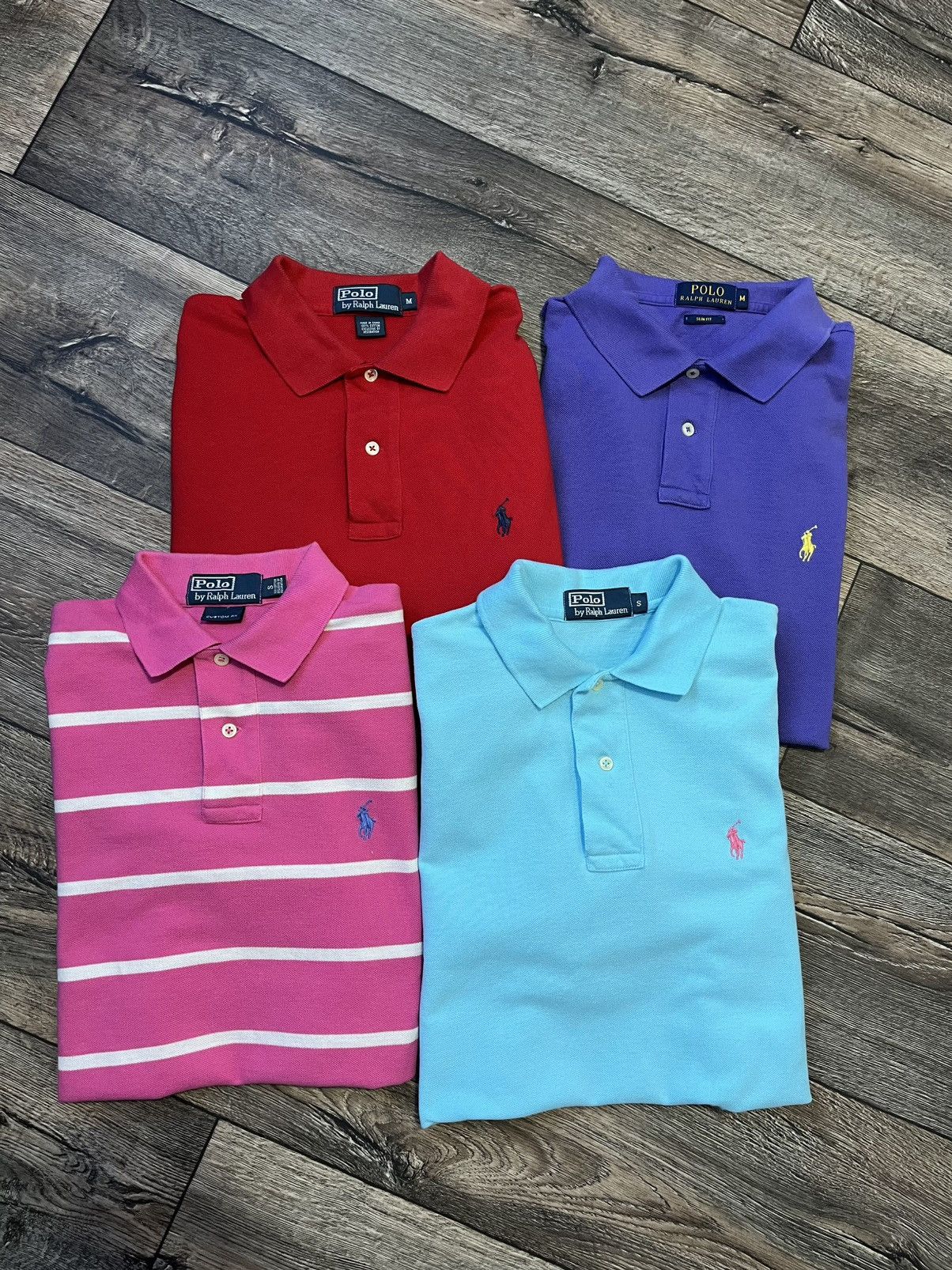 Polo Ralph Lauren Vintage Polo Ralph Lauren Multicilored Polos Set 4 Item S-M Size US S / EU 44-46 / 1 - 1 Thumbnail