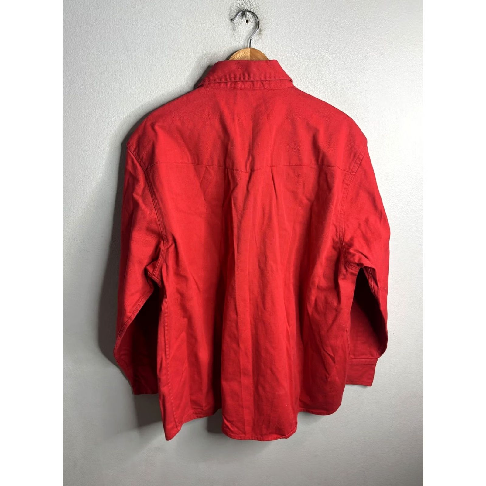 Marlboro Marlboro Denim Shirt Mens XL Solid Red Snap Button Long Sleeve Western Casual Workwear Shirt Size US XL / EU 56 / 4 - 4 Thumbnail