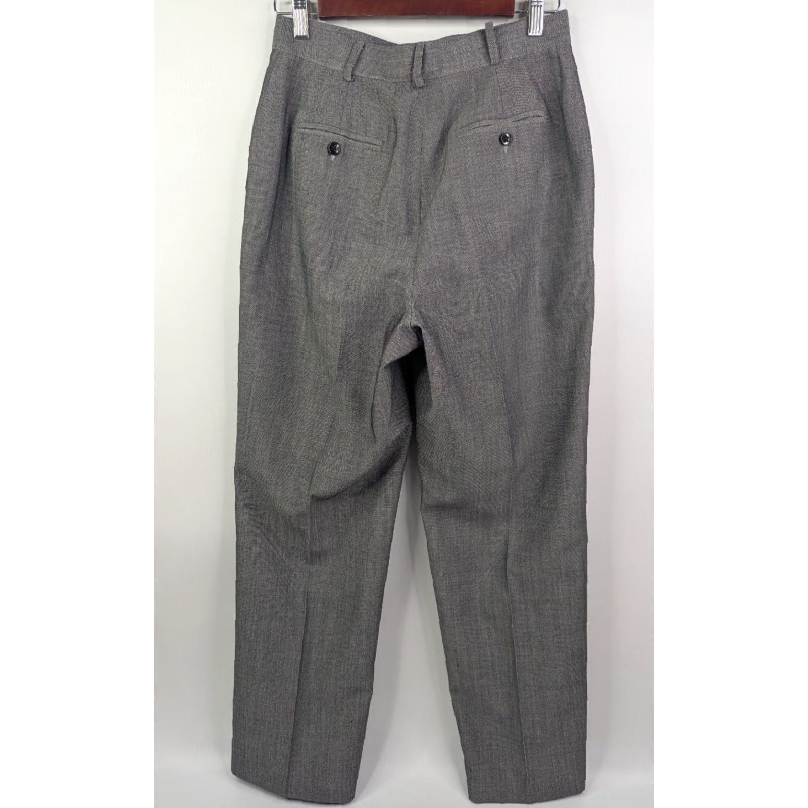 Ralph Lauren Lauren Ralph Lauren Womens Pants 6 Grey Wool Rayon Pleated Career Trouser Lined Size 28" / US 6 / IT 42 - 4 Thumbnail