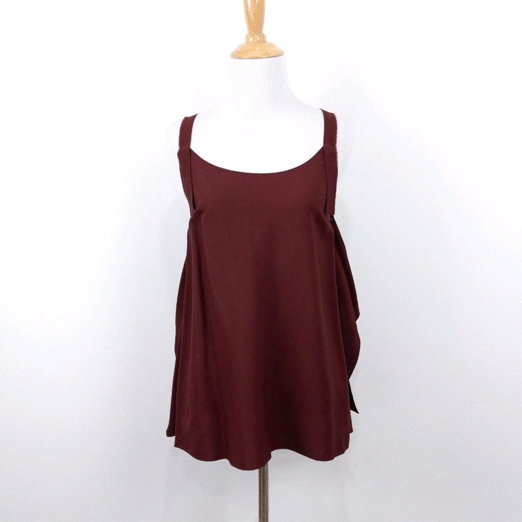 Helmut Lang Helmut Lang Maroon Tank Top Size L / US 10 / IT 46 - 2 Thumbnail