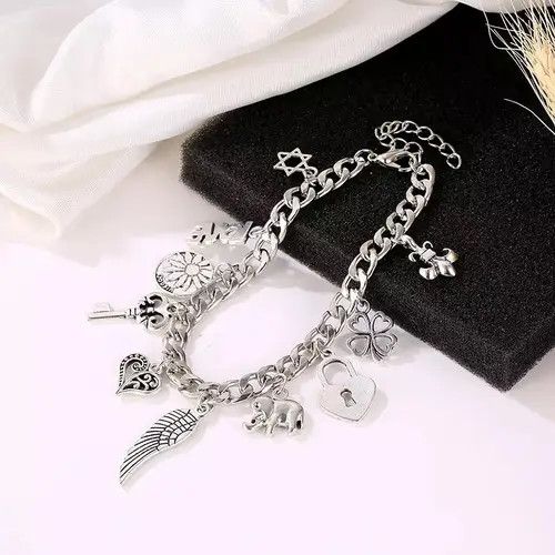 Jewelry Silver-Color Charm Bracele Size ONE SIZE - 3 Thumbnail