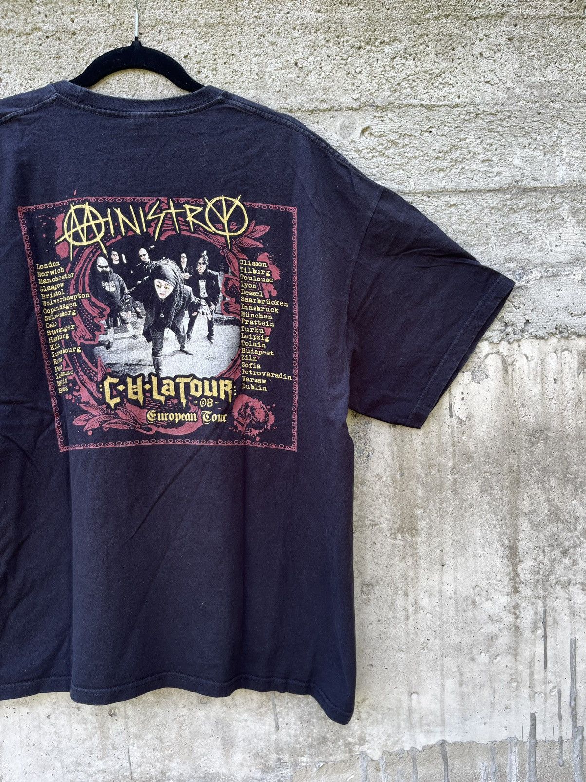 Band Tees 2008 Ministry CH Latour Vintage balck t-shirt Size US XXL / EU 58 / 5 - 12 Thumbnail
