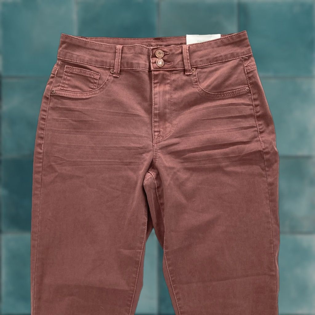 Vintage Maurices M Jeans Jeggings Women's Medium Red Stretch Denim High Rise Preppy NWT Jeans Size 32" / US 10 / IT 46 - 1 Thumbnail