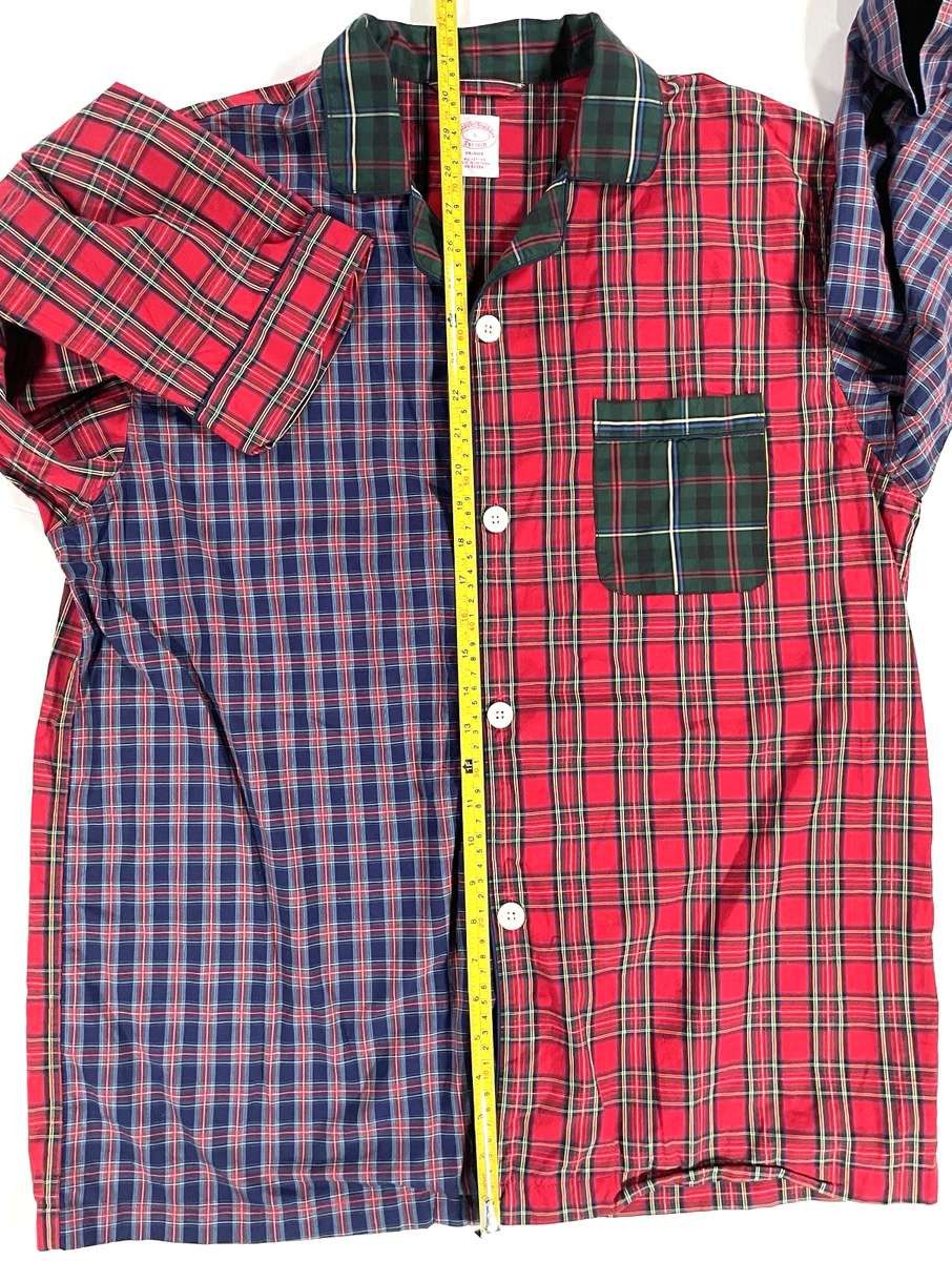 Brooks Brothers Brooks Brothers Patchwork Plaid Pajama Shirt Cotton Mens L Size US L / EU 52-54 / 3 - 7 Thumbnail