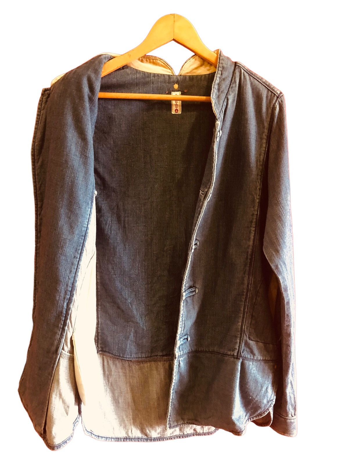 Japanese Brand Mitsume Sueta Rayon Silk Denim Jacket Size US S / EU 44-46 / 1 - 7 Thumbnail