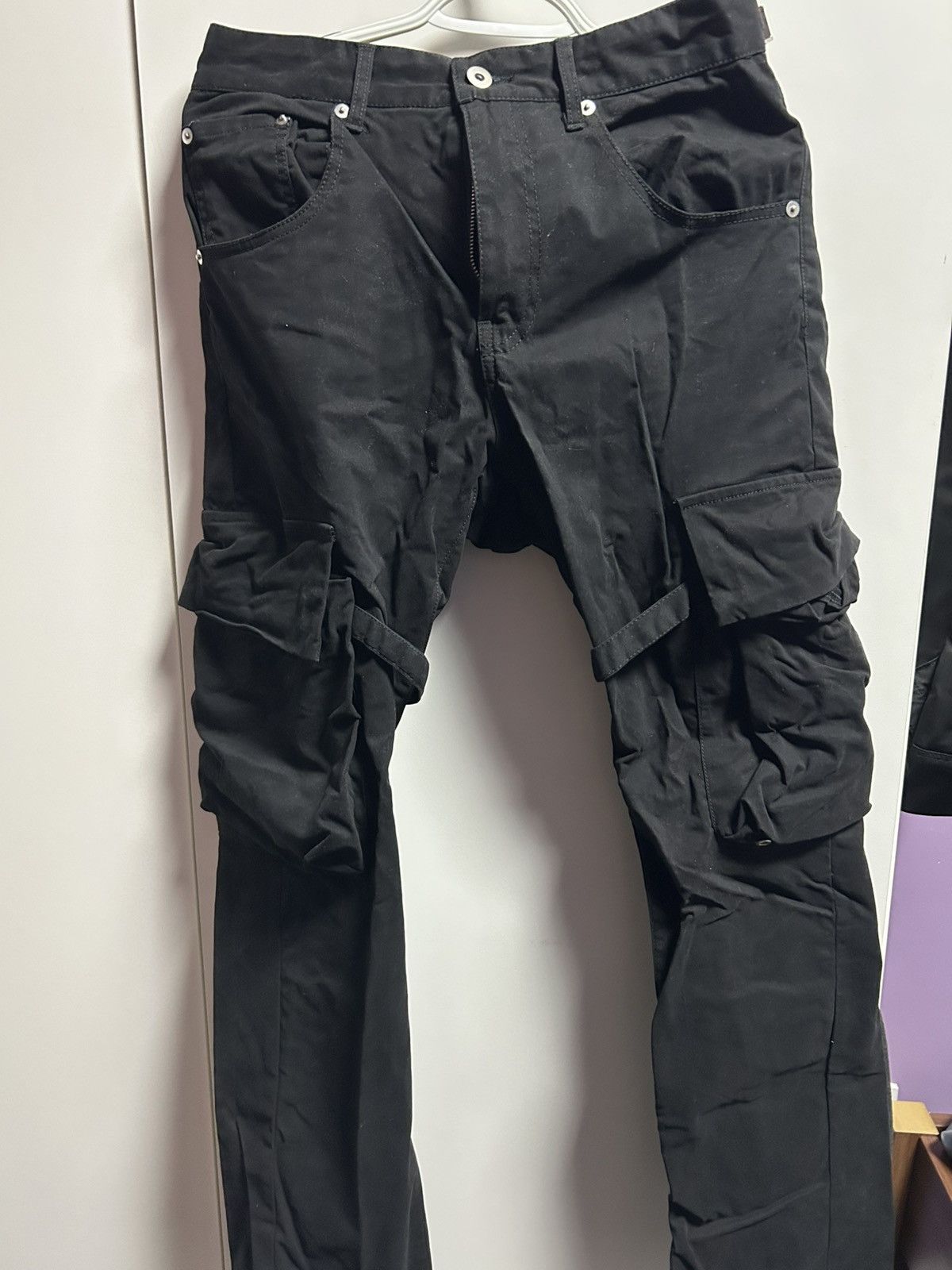 Vuja De Vuja De black bondage cargo pants size S Size US 30 / EU 46 - 2 Thumbnail