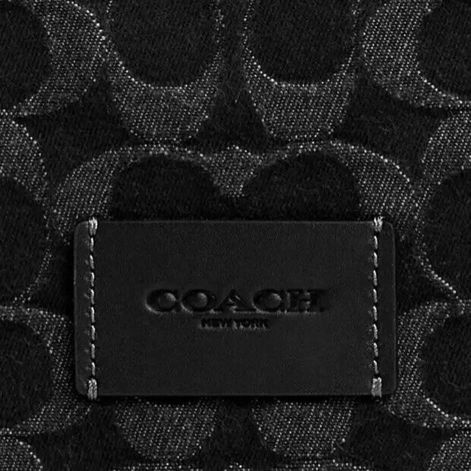 Coach NWT COACH Wyatt Crossbody Bag Signature Denim Black CAJ35 Size ONE SIZE - 8 Thumbnail