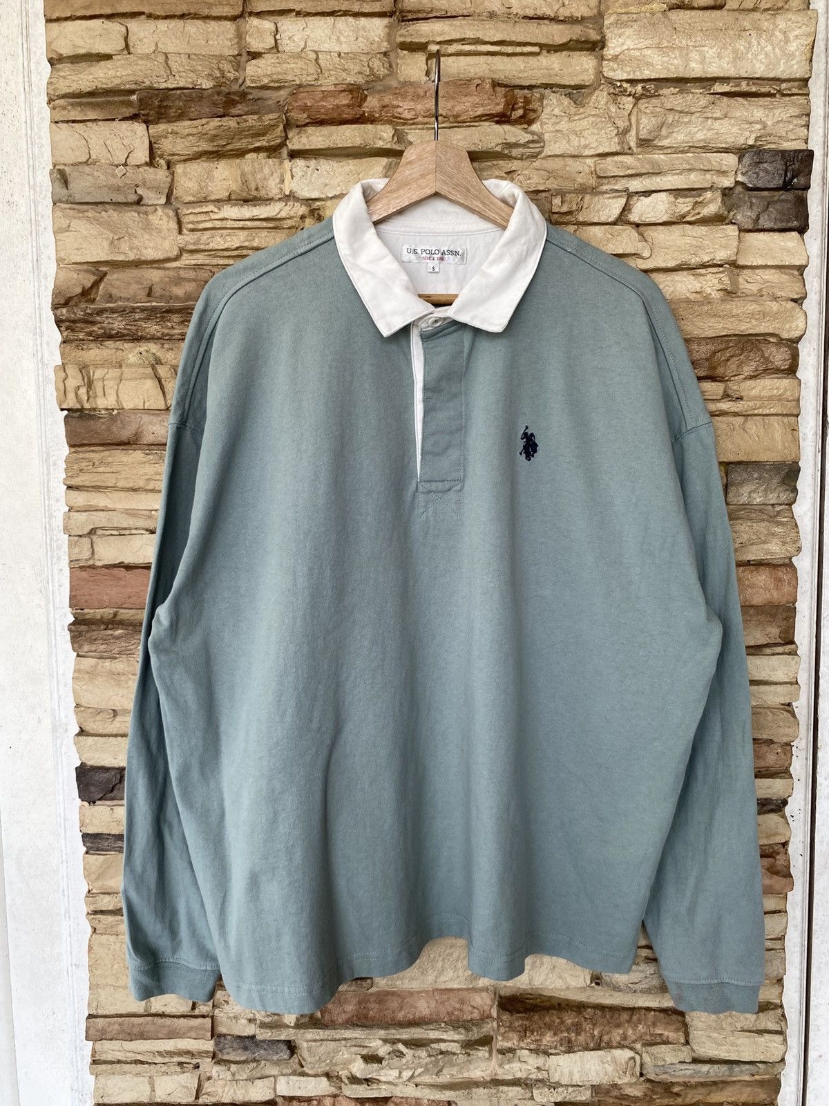 U.S. Polo Assn. Vintage Us Polo Assn Polo Rugby Long Sleeve Shirt Polo Ralph Lauren Size US XL / EU 56 / 4 - 2 Thumbnail