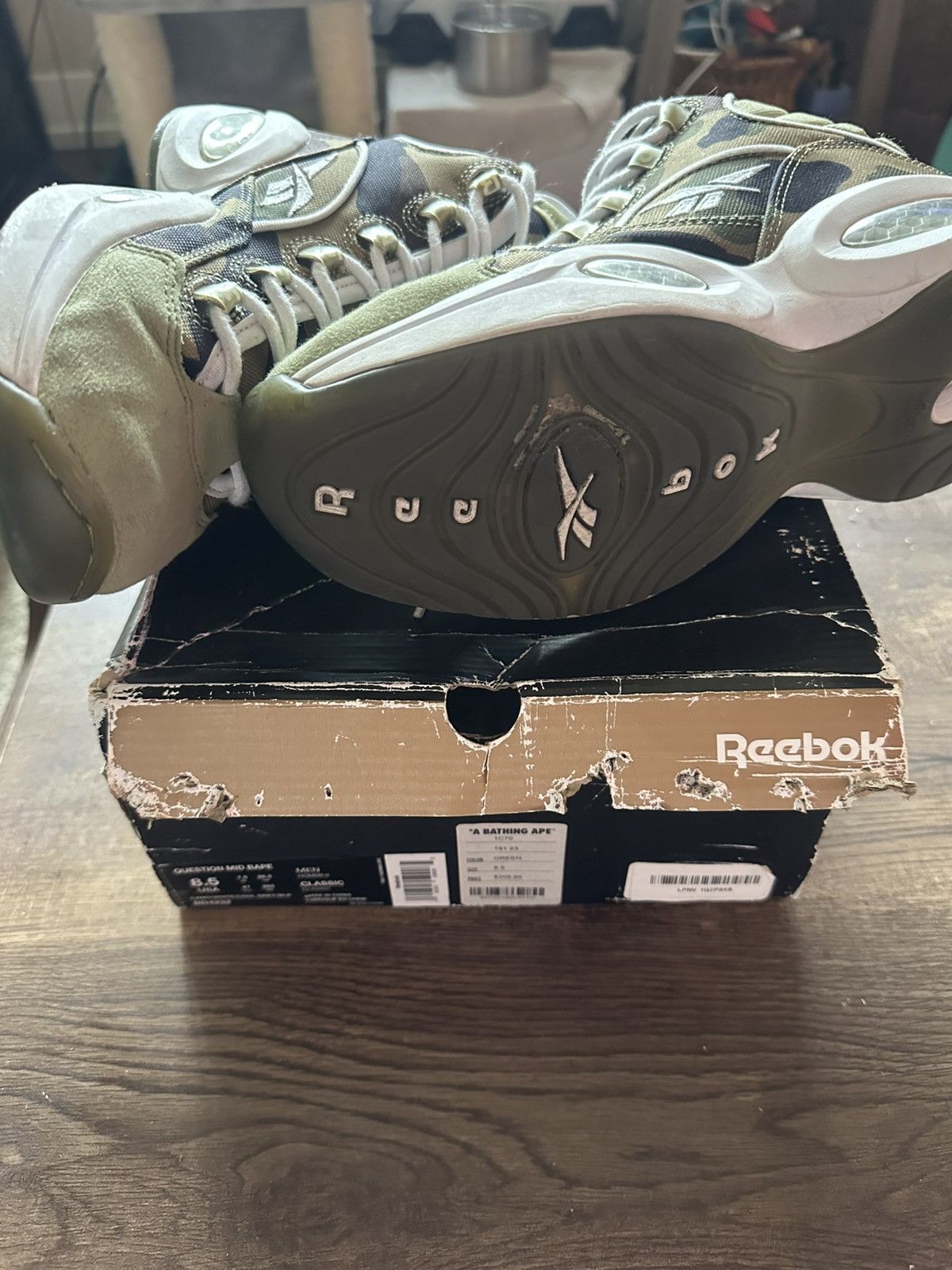 Bape × Reebok Reebok ‘Question Mid’ Bape Size US 8.5 / EU 41-42 - 7 Thumbnail
