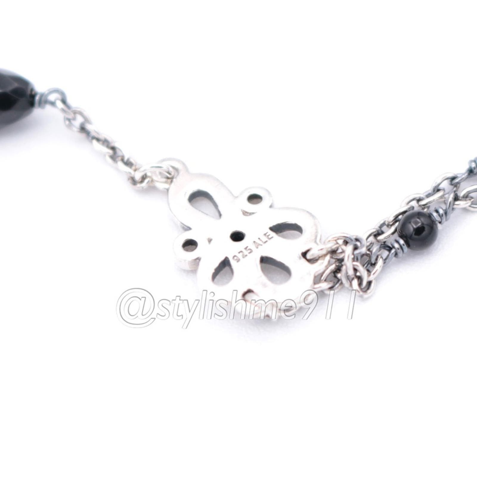 pandora RARE - Authentic Pandora Onyx Mother Of Pearl Necklace Size ONE SIZE - 3 Thumbnail