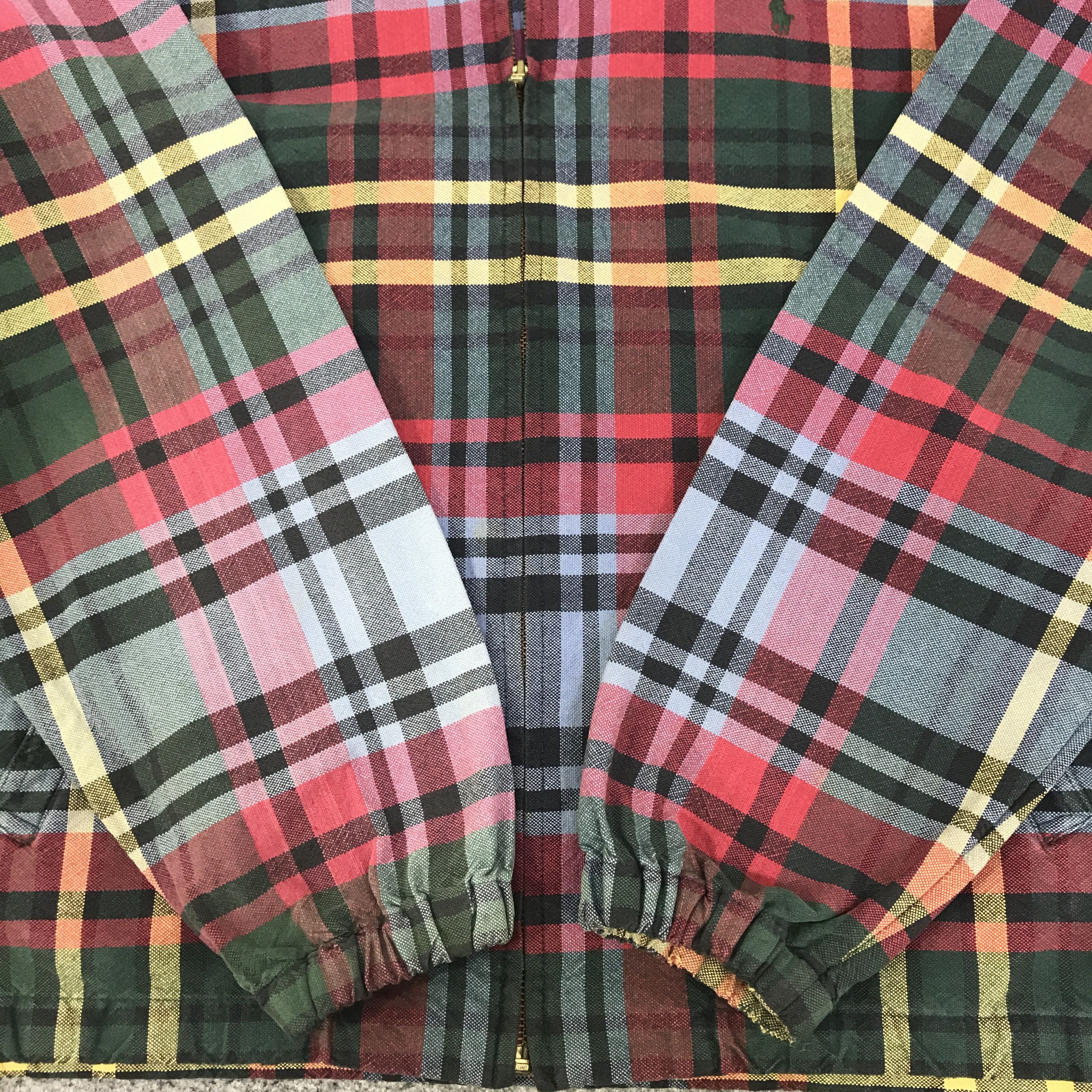 Polo Ralph Lauren Vtg Polo by Ralph Lauren tartan zip jacket K94B3 Size US L / EU 52-54 / 3 - 8 Thumbnail