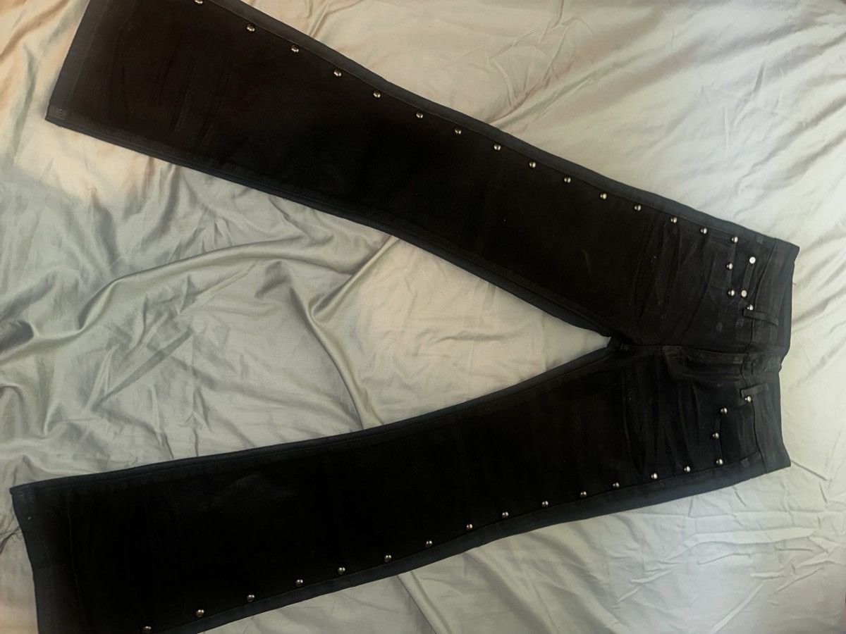 Japanese Brand × Vintage Flare black pants Size US 29 - 3 Thumbnail