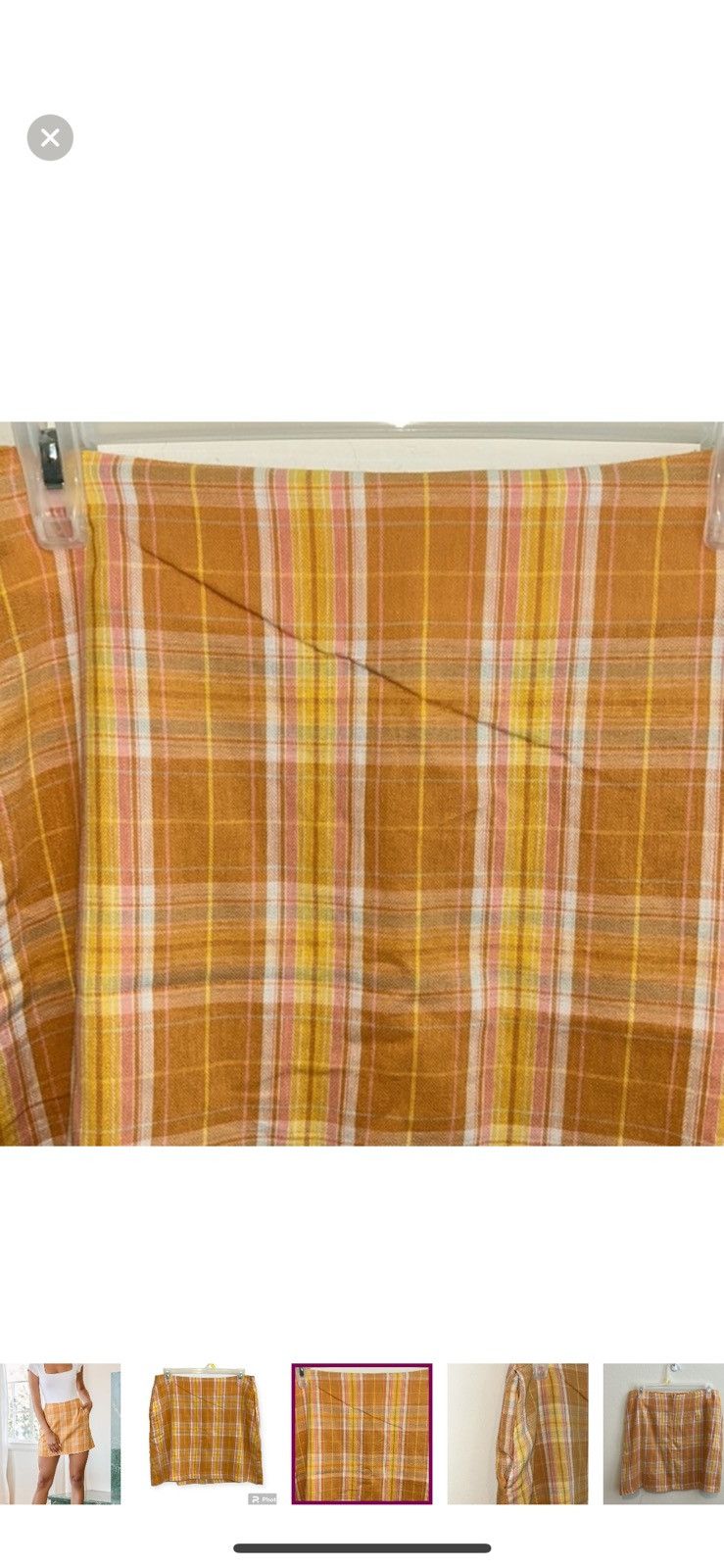 Lulus Lulus medium always sunshine plaid high waisted mini skirt Size 30" / US 8 / IT 44 - 4 Thumbnail