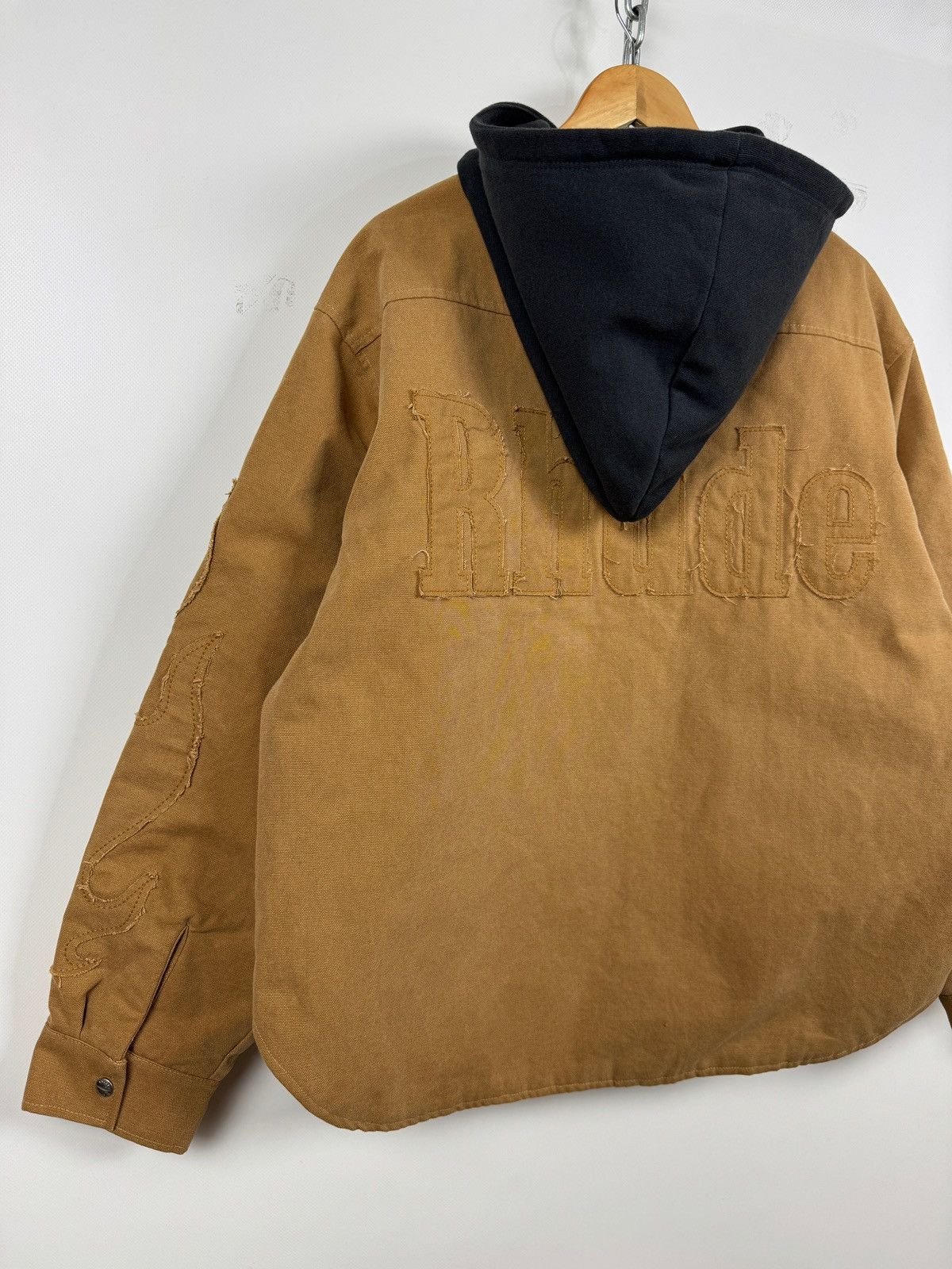 Rhude Rhude Flame Hooded Work Jacket Size US XL / EU 56 / 4 - 13 Thumbnail