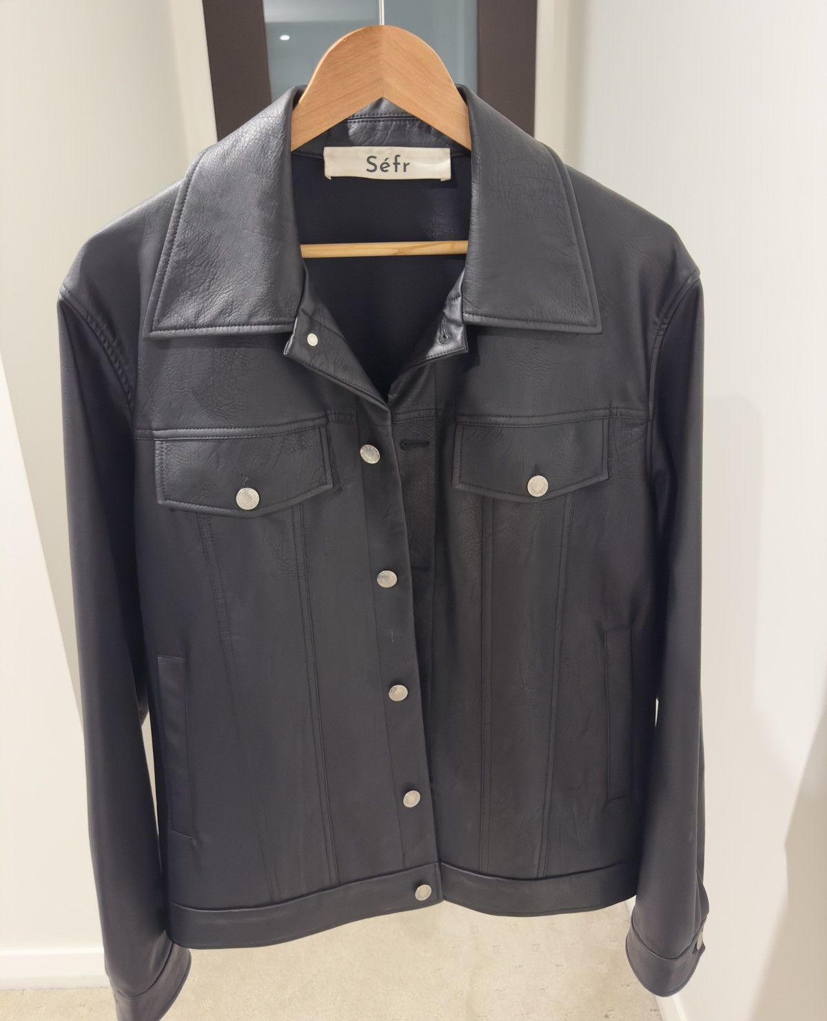 Sefr Sefr - Black Leather Jacket Size US XL / EU 56 / 4 - 1 Thumbnail