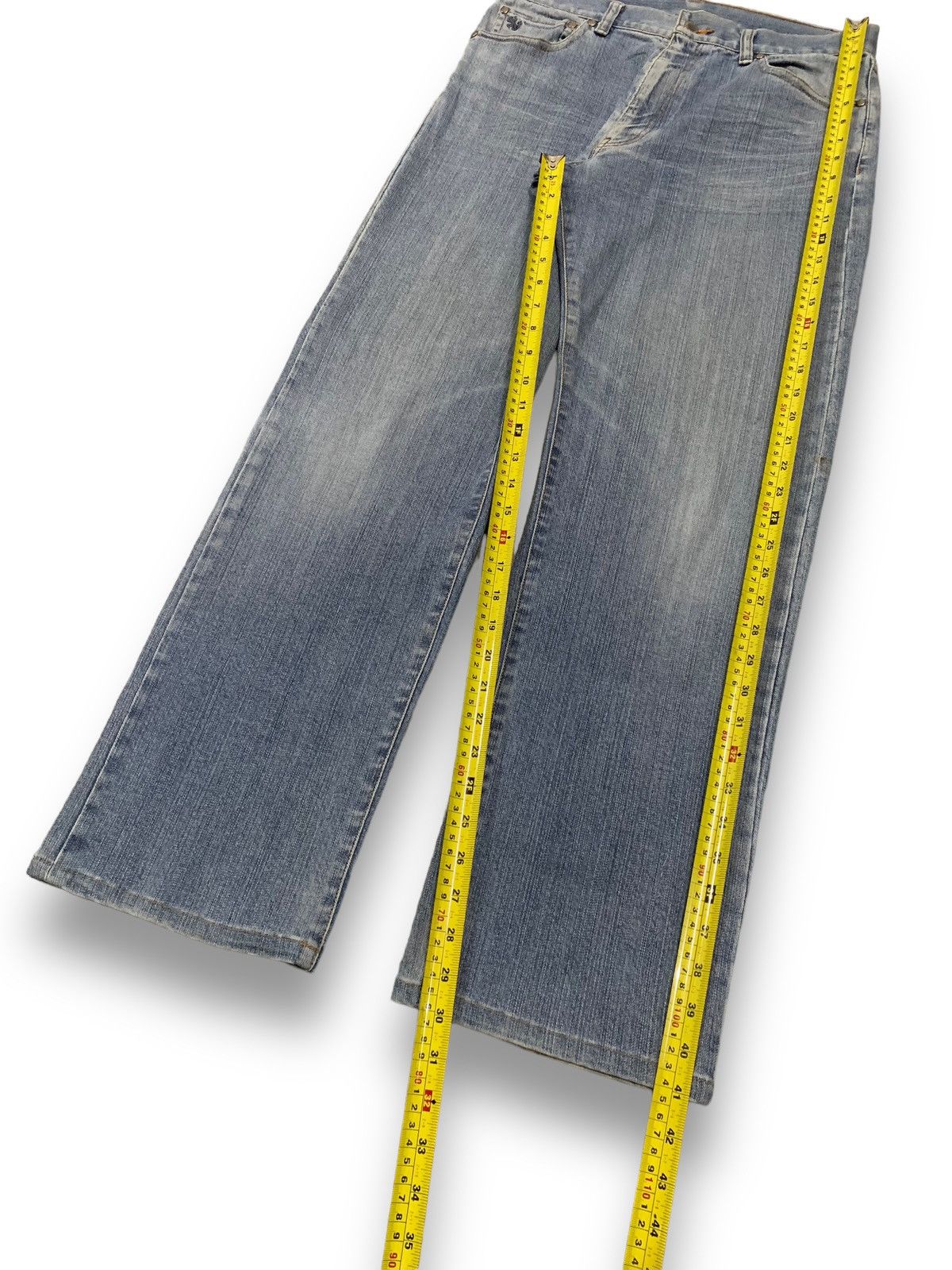 Vintage Vintage Japanese The Scotch House Blue Washed Loose Jeans Size US 31 - 13 Thumbnail