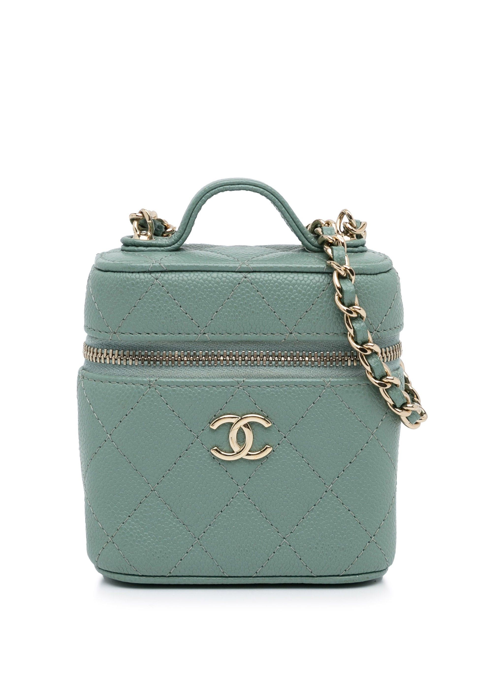 Chanel Chanel CC Caviar Vanity Bag Green Size ONE SIZE - 1 Thumbnail