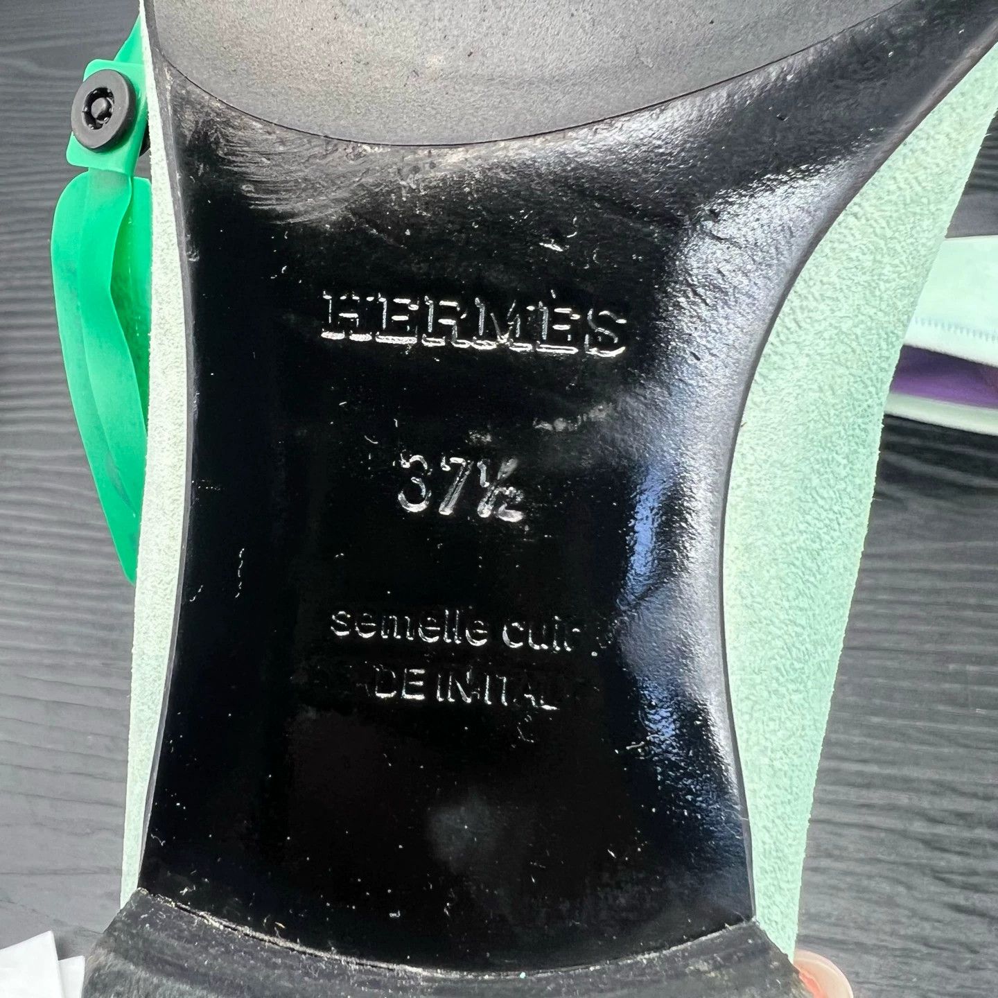 Hermes Hermes H Buckle Green Size 37.5 Used Authentic Celebrity Size US 5.5 / EU 38 - 9 Thumbnail