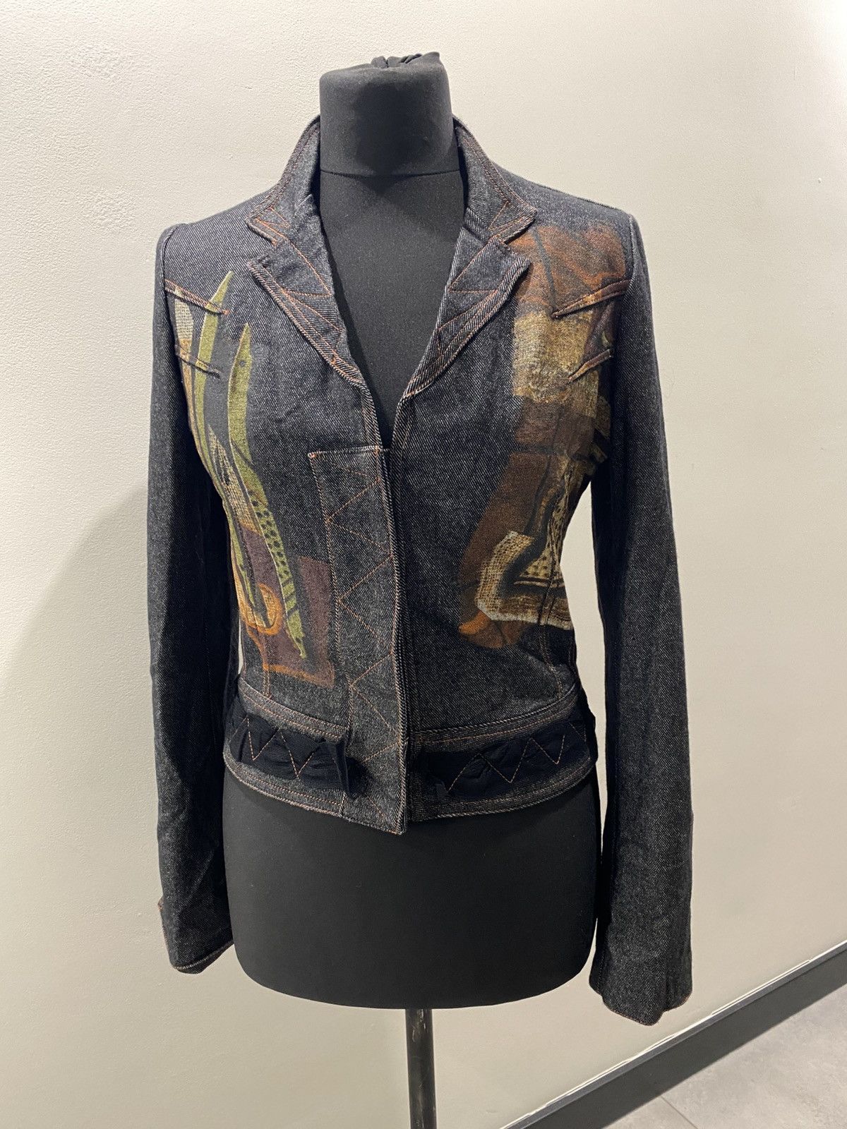 Firenze OHDD Marco Fantini Firenze Abstract Art Wool Jacket Size S / US 4 / IT 40 - 1 Thumbnail