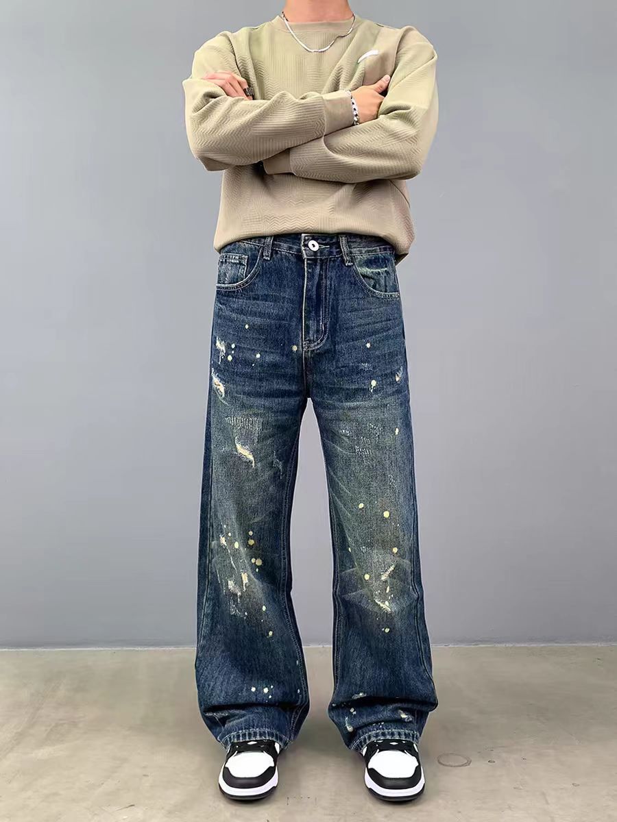 Japanese Brand × Vintage Blue Washed Old Design Loose Casual Vintage Jeans Size US 36 / EU 52 - 1 Thumbnail