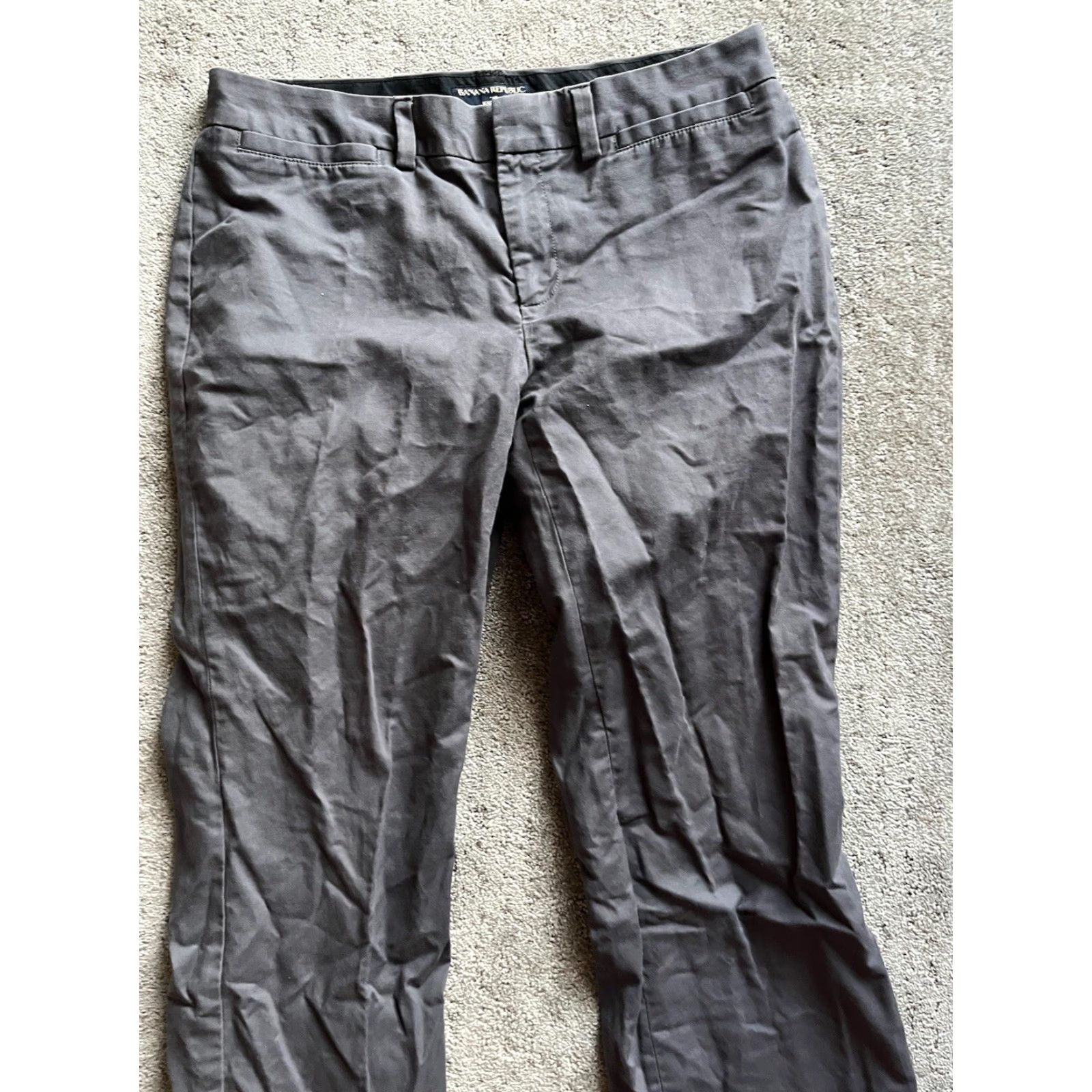 Banana Republic Banana Republic Martin Fit Dress Pants Women 10S Gray Cotton Blend Classic Business Casual Size 32" / US 10 / IT 46 - 2 Thumbnail