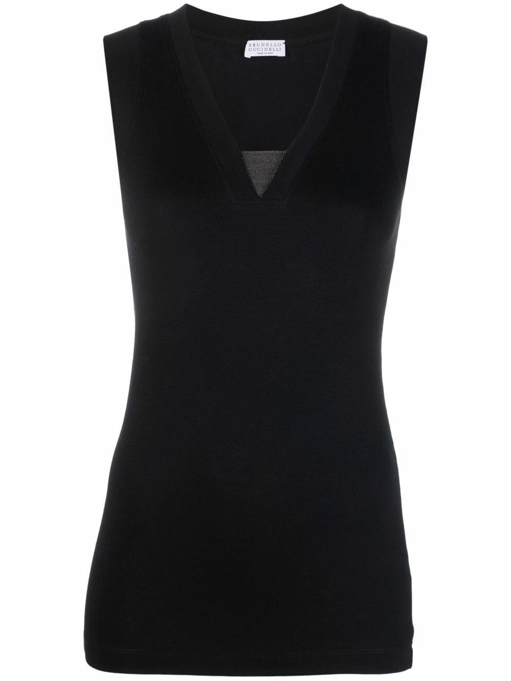 Brunello Cucinelli Top With `Precious` Insert Size XS / US 0-2 / IT 36-38 - 1 Thumbnail