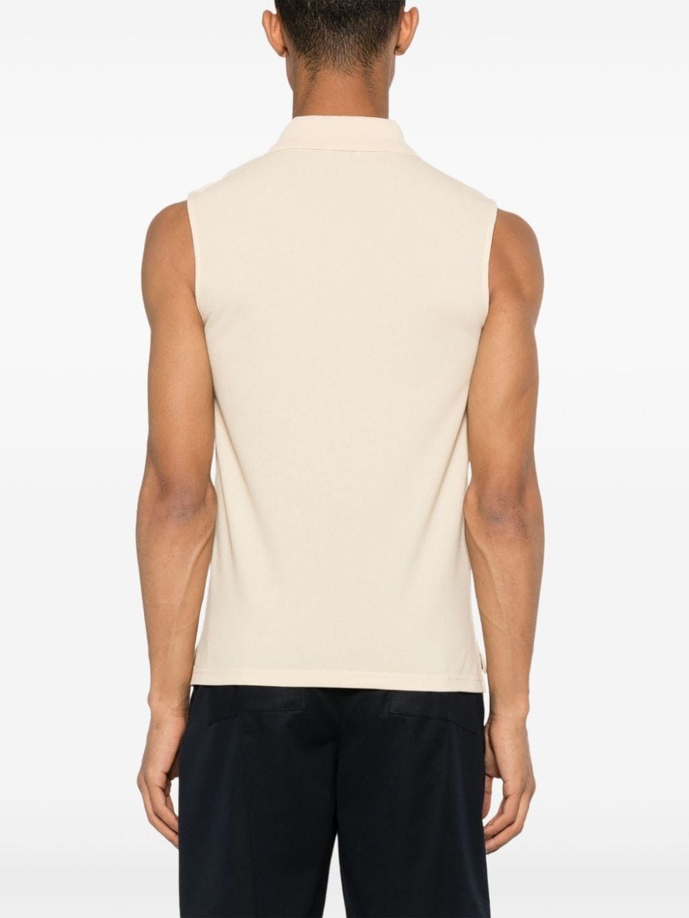 Saint Laurent Paris o1s1wg110325 775377 Cassandre Polo Tank Top in Piqué Size US XL / EU 56 / 4 - 4 Thumbnail