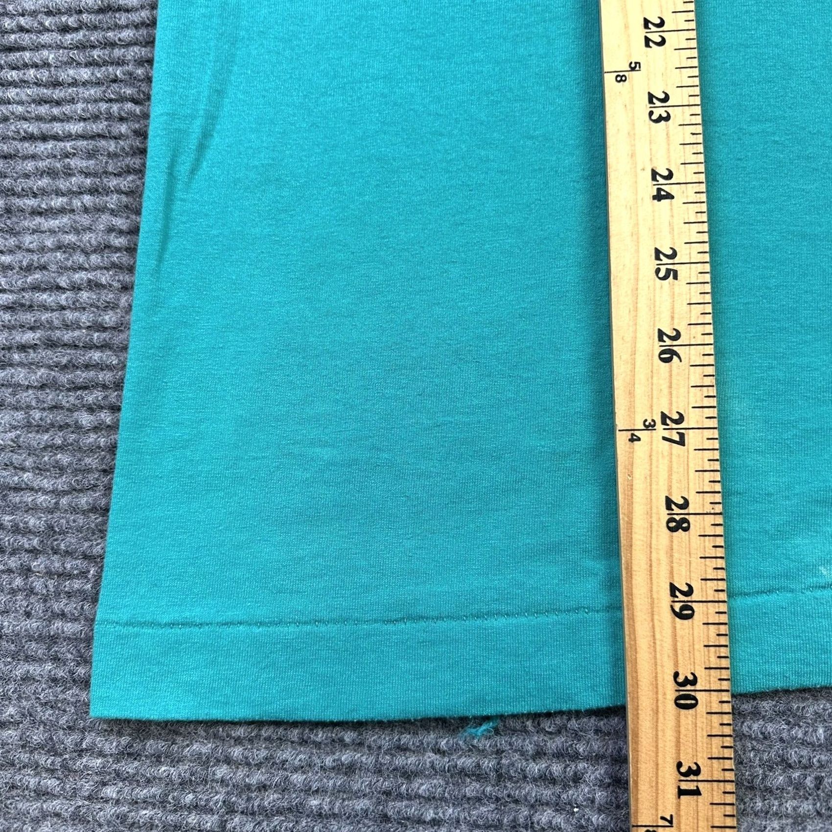 Fruit Of The Loom VINTAGE 1990s Grunge Single Stitch T Shirt Camp Durant Staff Shirt 1994 USA Green Mens L Shirt Size US L / EU 52-54 / 3 - 5 Thumbnail