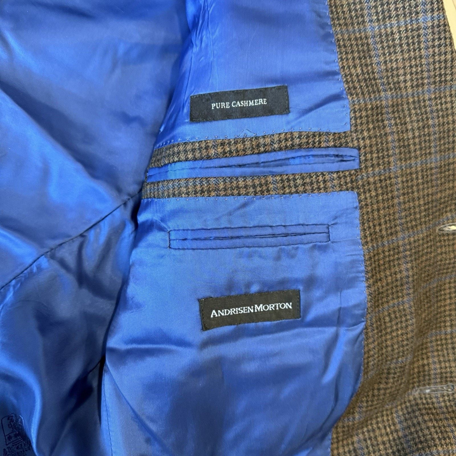 Ermenegildo Zegna Ermenegildo Zegna Blazer Large Brown Multicolor Plaid Pure Size 46R - 8 Thumbnail