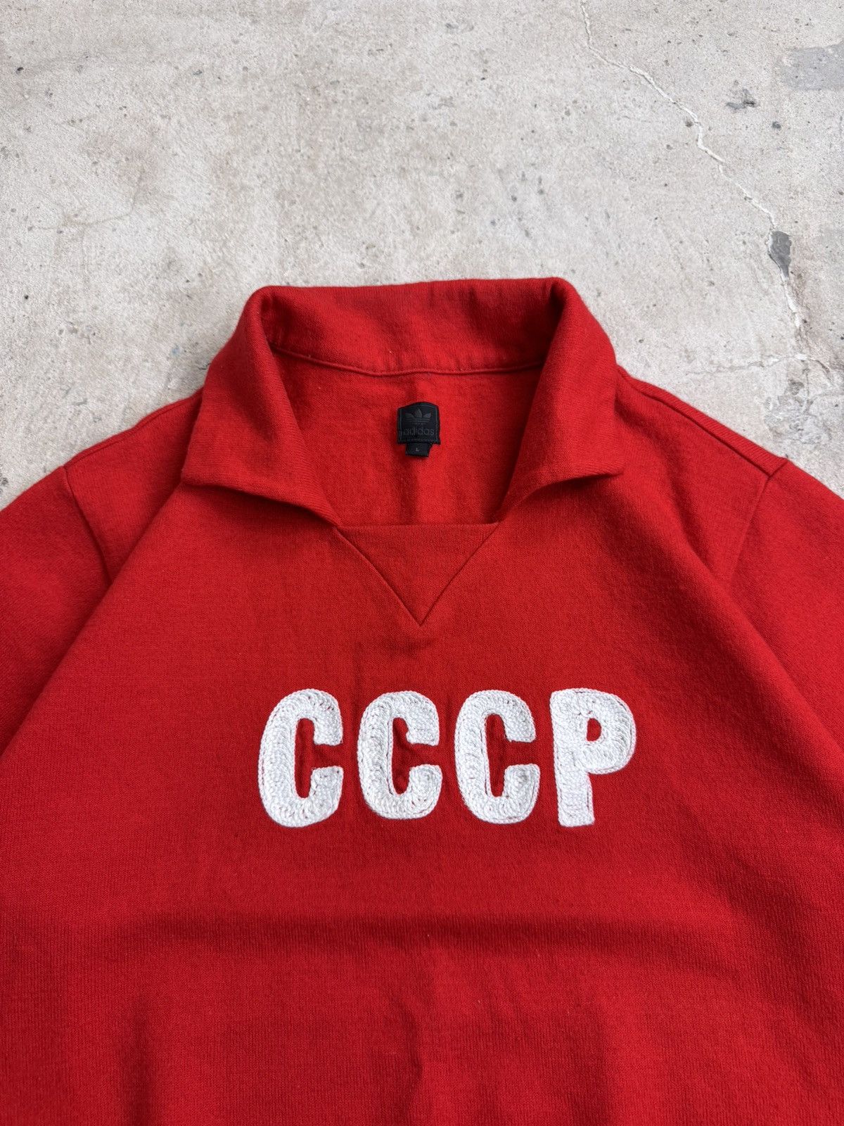 Adidas × Vintage Adidas CCCP 2002 National Team Jersey Polo T-shirt Wool Size US L / EU 52-54 / 3 - 2 Thumbnail