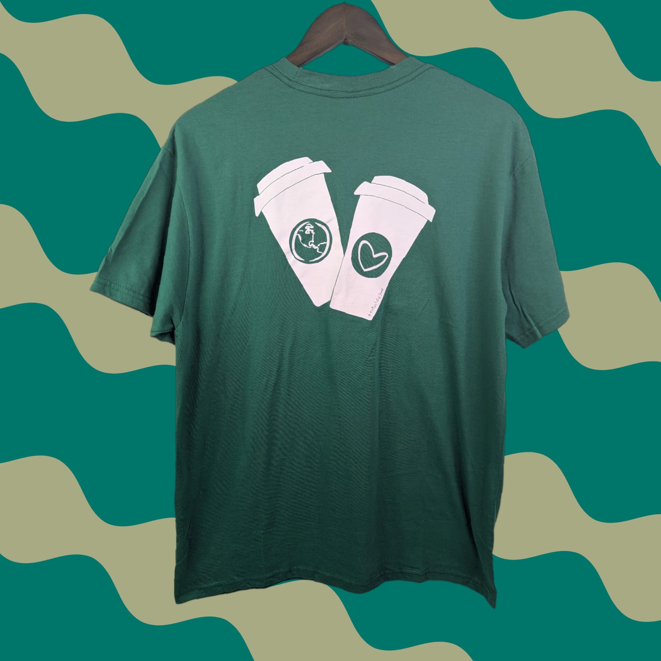Vintage Starbucks T-Shirt Green Good Things Are Happening TeeSize L TeeStyled Logo Short Sleeve Unisex Adults Size US L / EU 52-54 / 3 - 1 Thumbnail
