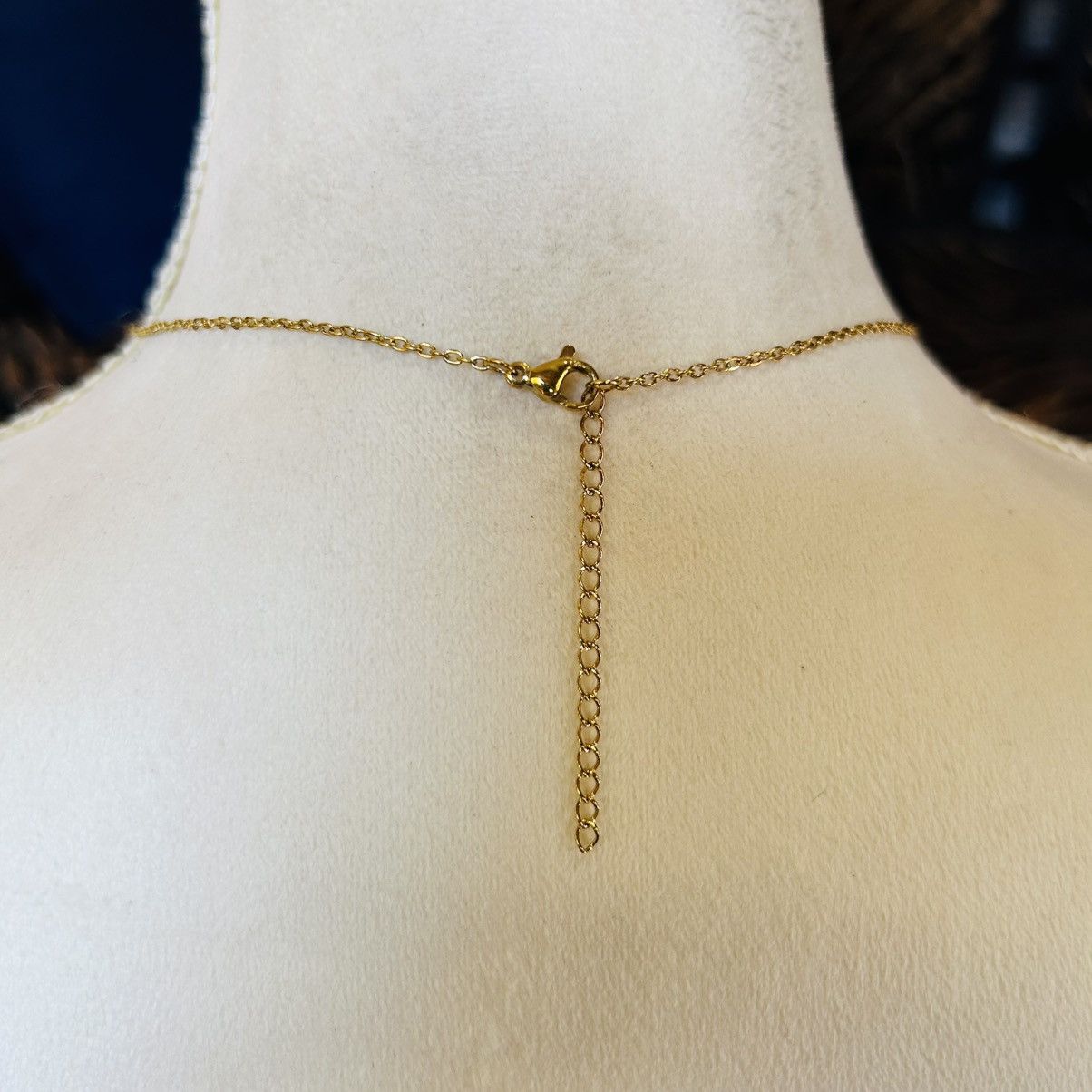 Handmade Handcrafted vintage beaded brass pendant on chain necklace Size ONE SIZE - 5 Thumbnail
