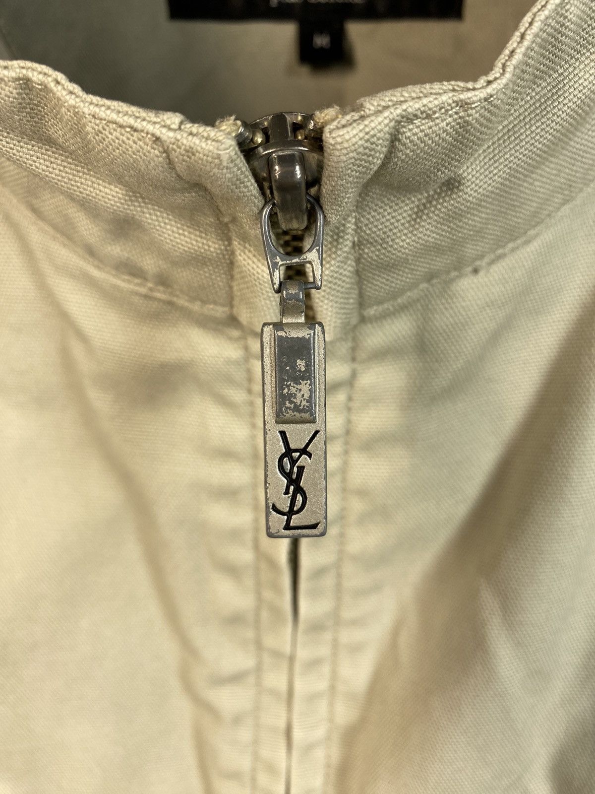 Yves Saint Laurent Beige 90s YSL Jacket Canvas Cotton Light Classic Bomber Size US M / EU 48-50 / 2 - 6 Thumbnail