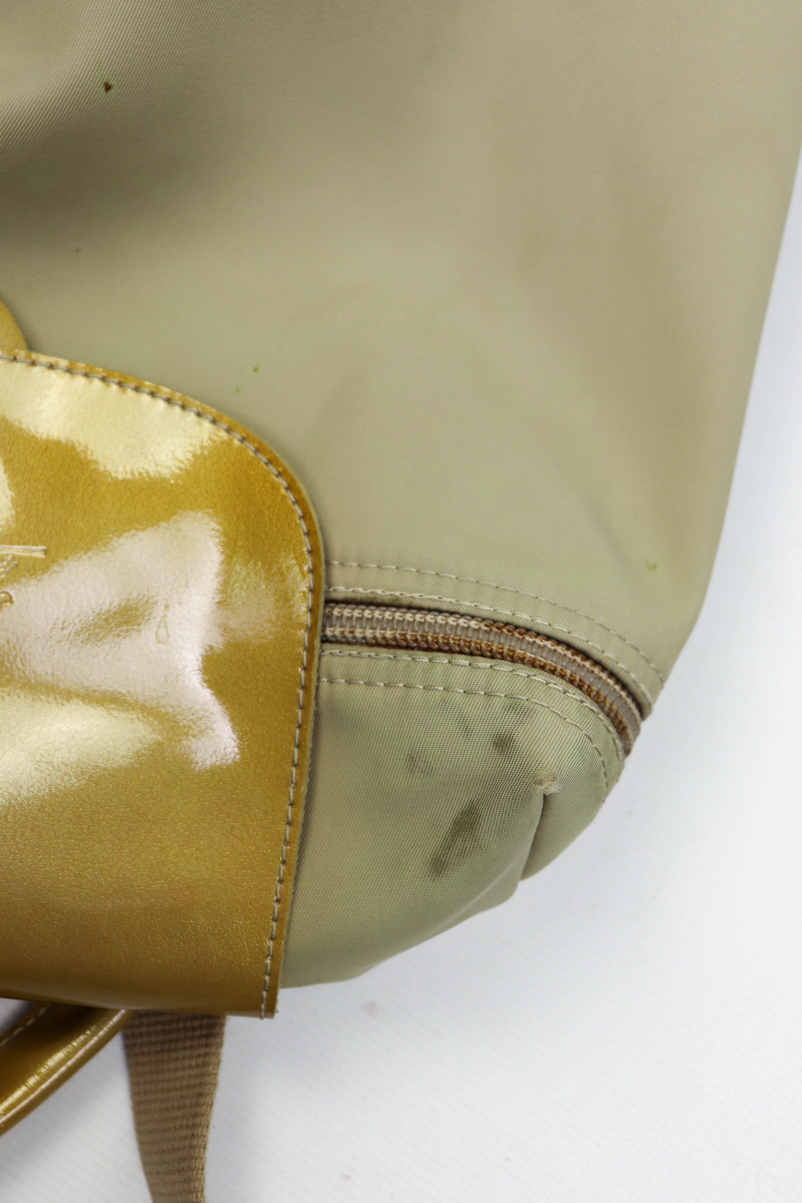 Longchamp Longchamp Paris Vintage 90s Beige Nylon Small Backpack Bag Size ONE SIZE - 10 Thumbnail
