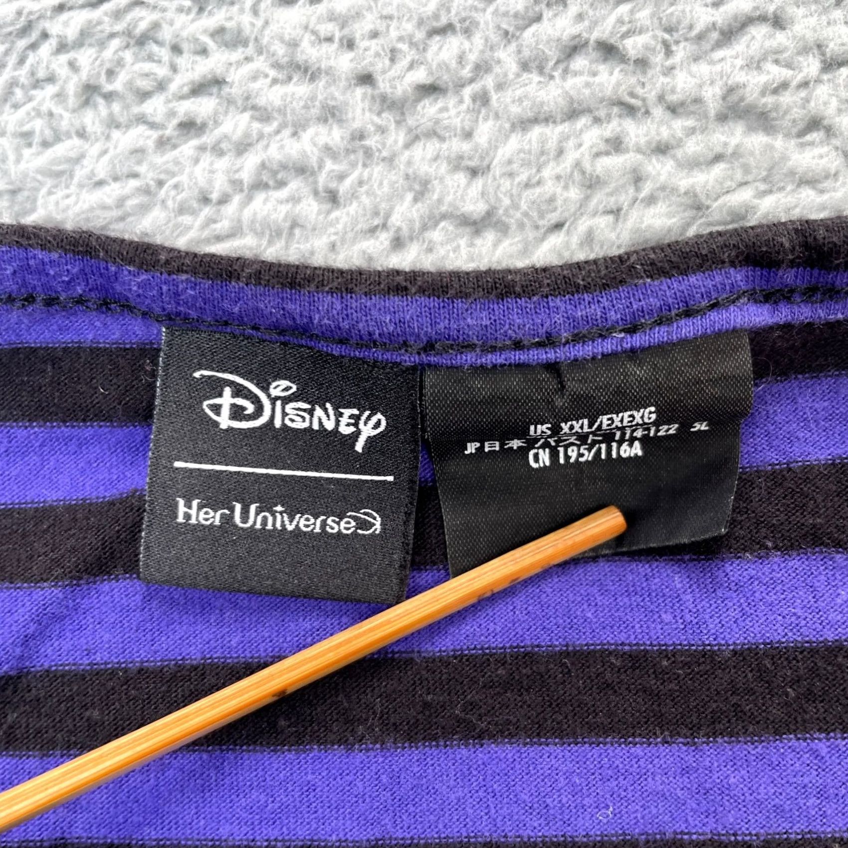 Disney Disney Shirt Womens 2XL Purple Her Universe Hocus Pocus Striped Logo Embroidered Size XXL / US 16-18 / IT 52-54 - 3 Thumbnail
