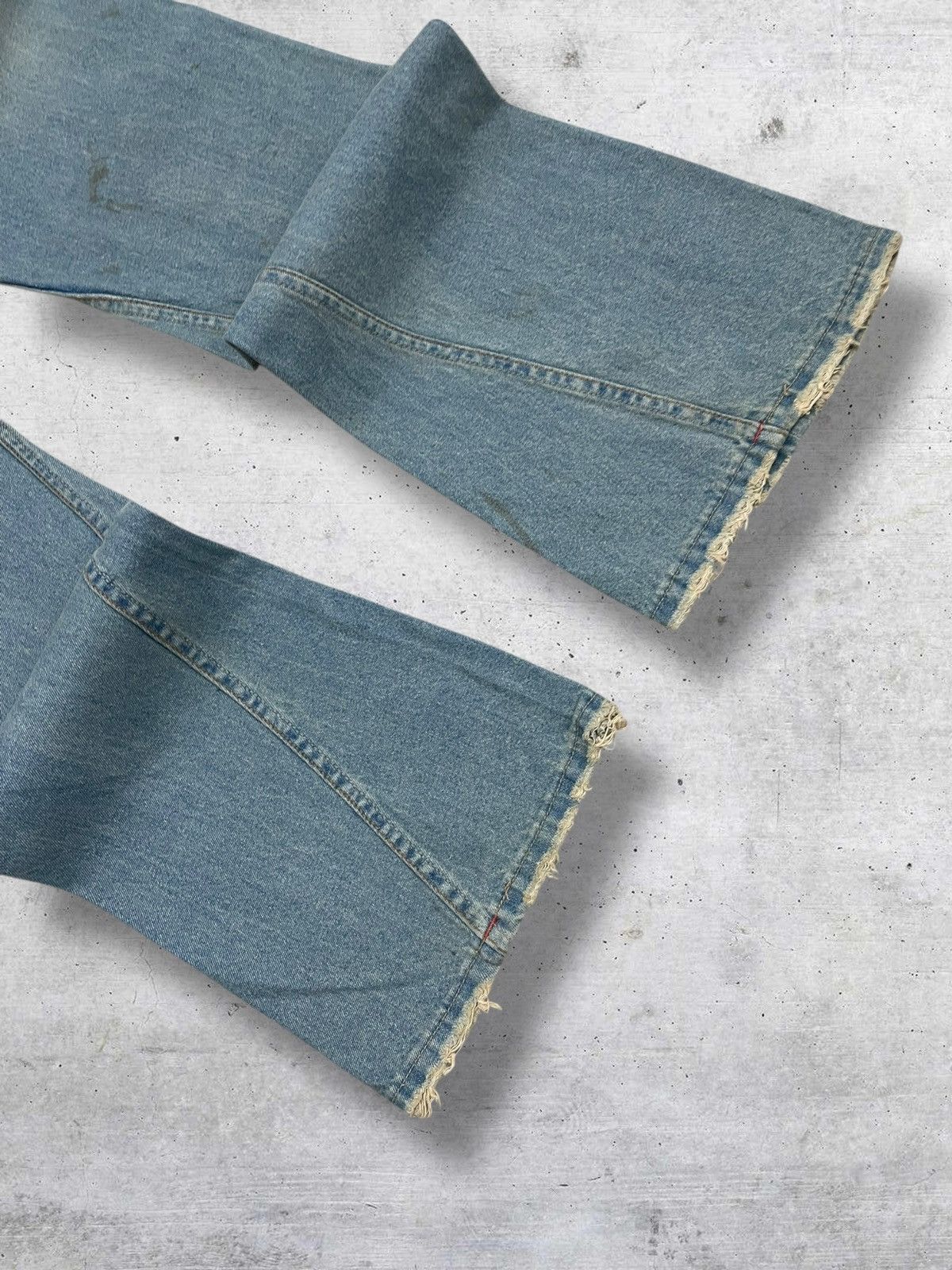 Tornado Mart VINTAGE FANCY CRAFTED JAPAN DESIGNER 90S RIPPED DENIM FLARED Size US 32 / EU 48 - 15 Thumbnail