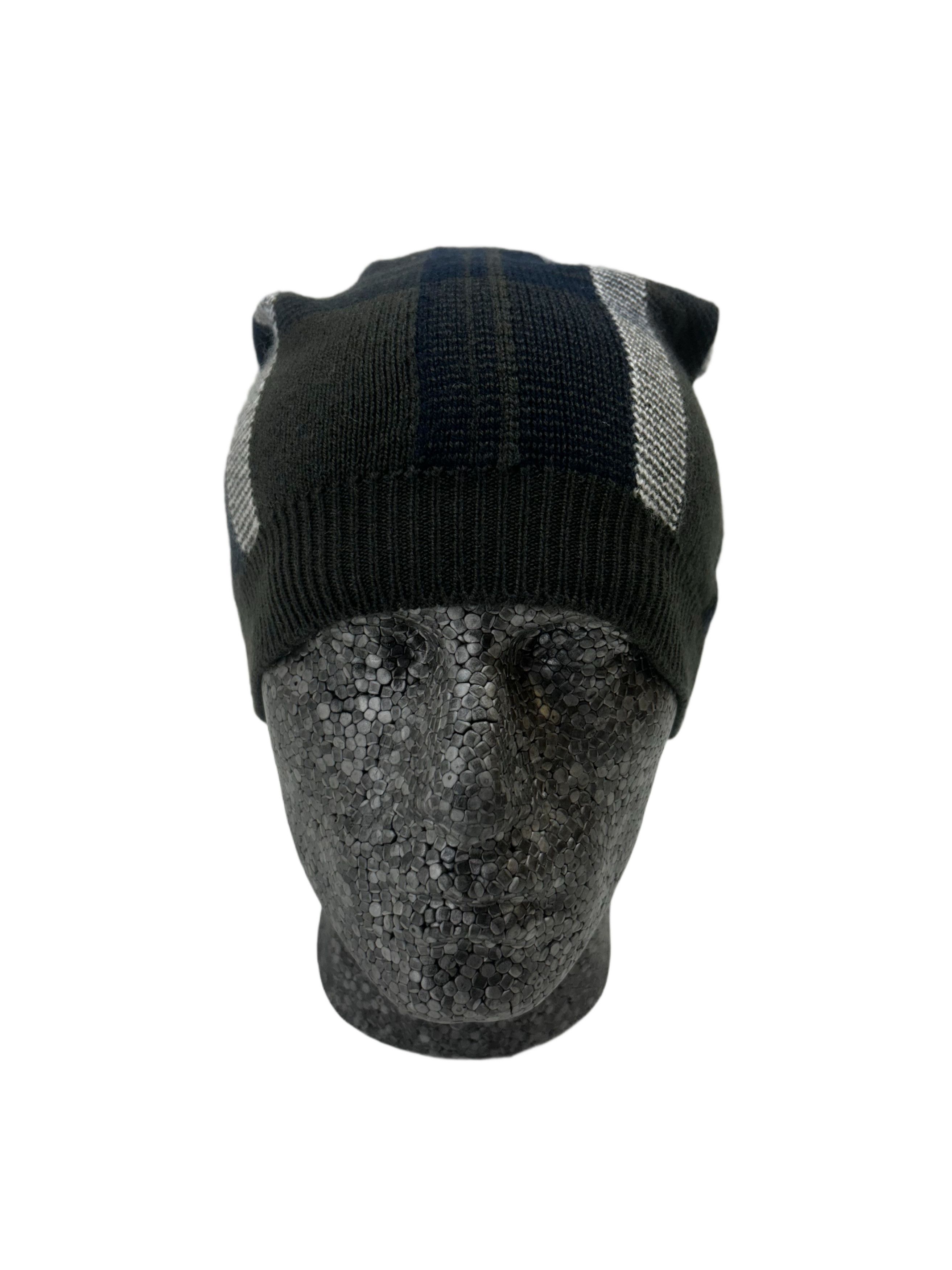 Cruciani Crucani Multi Coloured Plaid Cashmere Beanie Size ONE SIZE - 1 Thumbnail