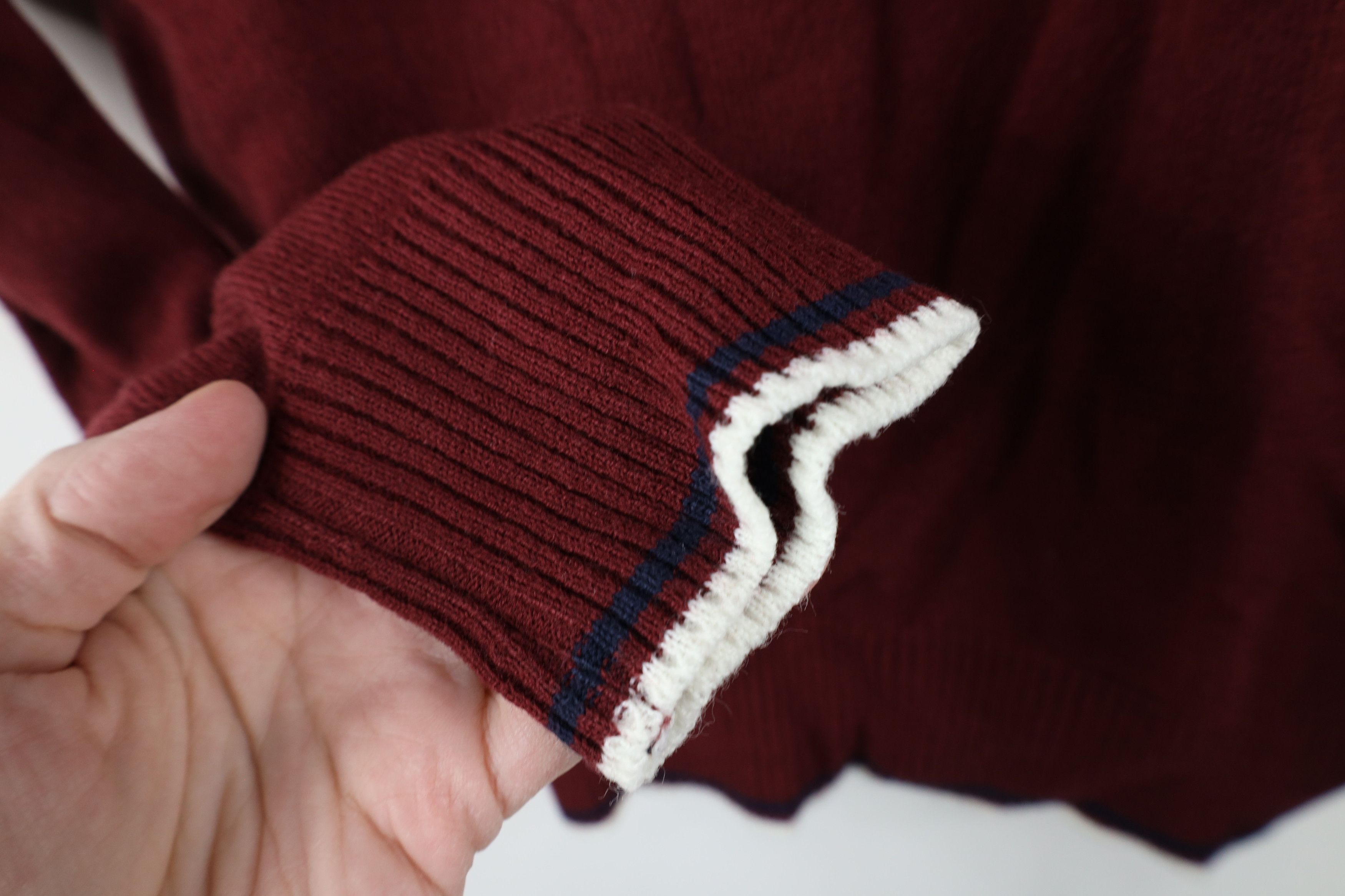 Vintage Vintage 70s Streetwear Knit Collared Long Sleeve Sweater Size US L / EU 52-54 / 3 - 7 Thumbnail