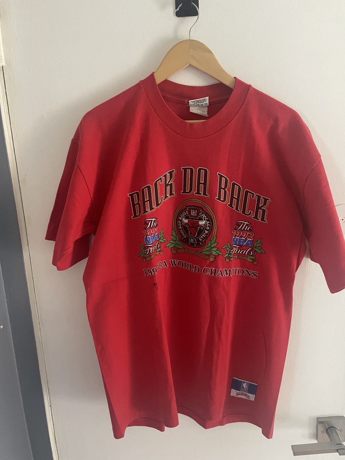 NBA × Nutmeg Vintage 91-92 Chicago Bulls Back To Back Tee Size US L / EU 52-54 / 3 - 1 Thumbnail