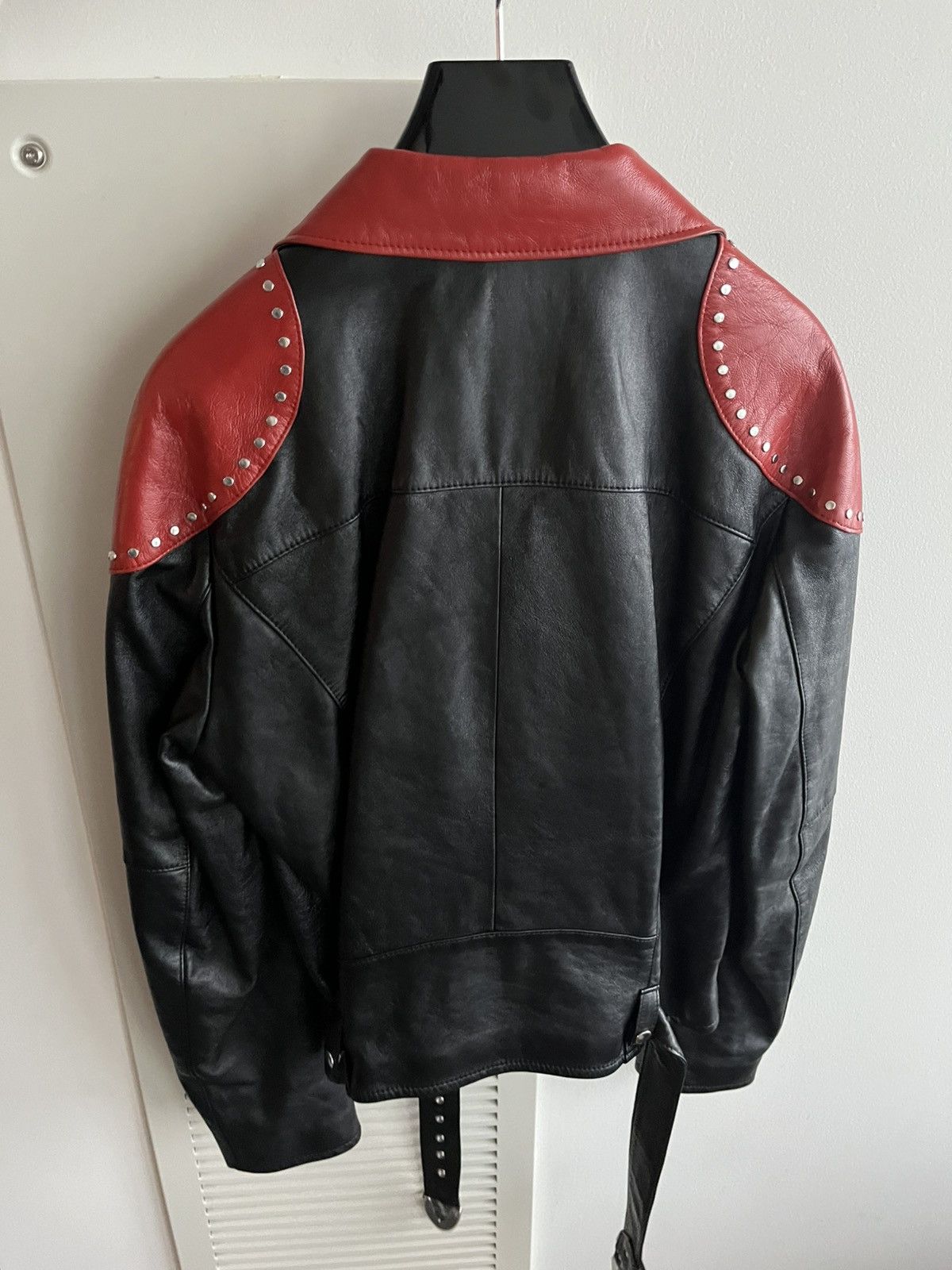Celine × Hedi Slimane $7,500 Super Runway Celine Hedi Slimane Biker Leather Jacket Size US XL / EU 56 / 4 - 17 Thumbnail