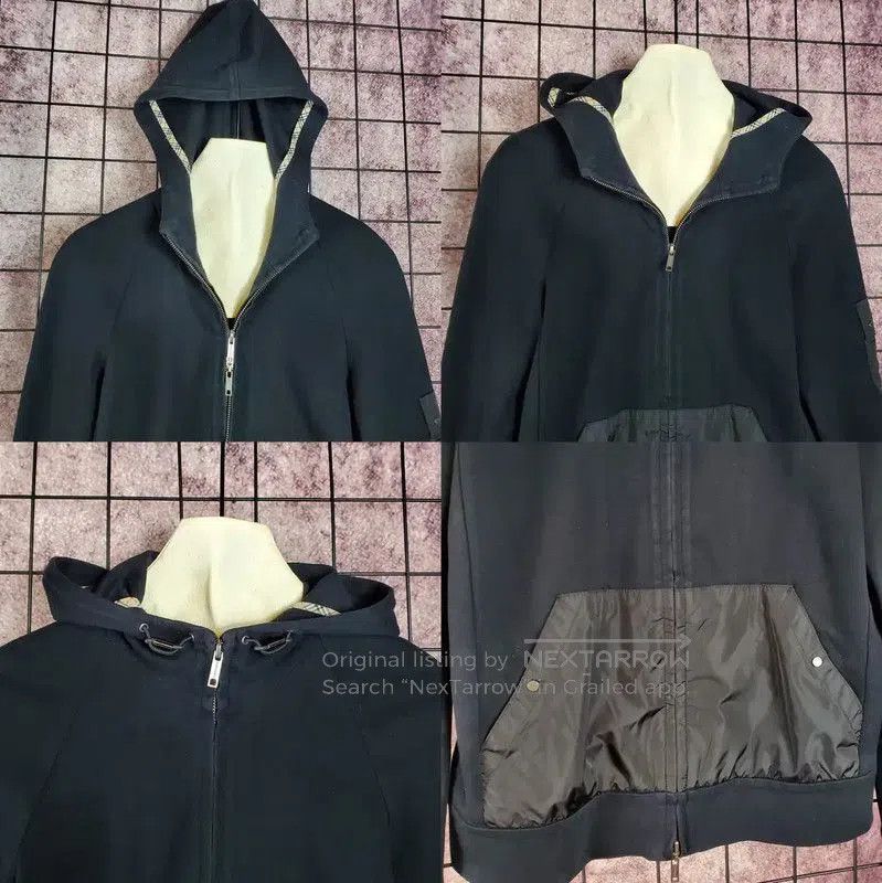 Burberry Burberry Black Cotton Blend Logo Cardigan. Size US S / EU 44-46 / 1 - 5 Thumbnail