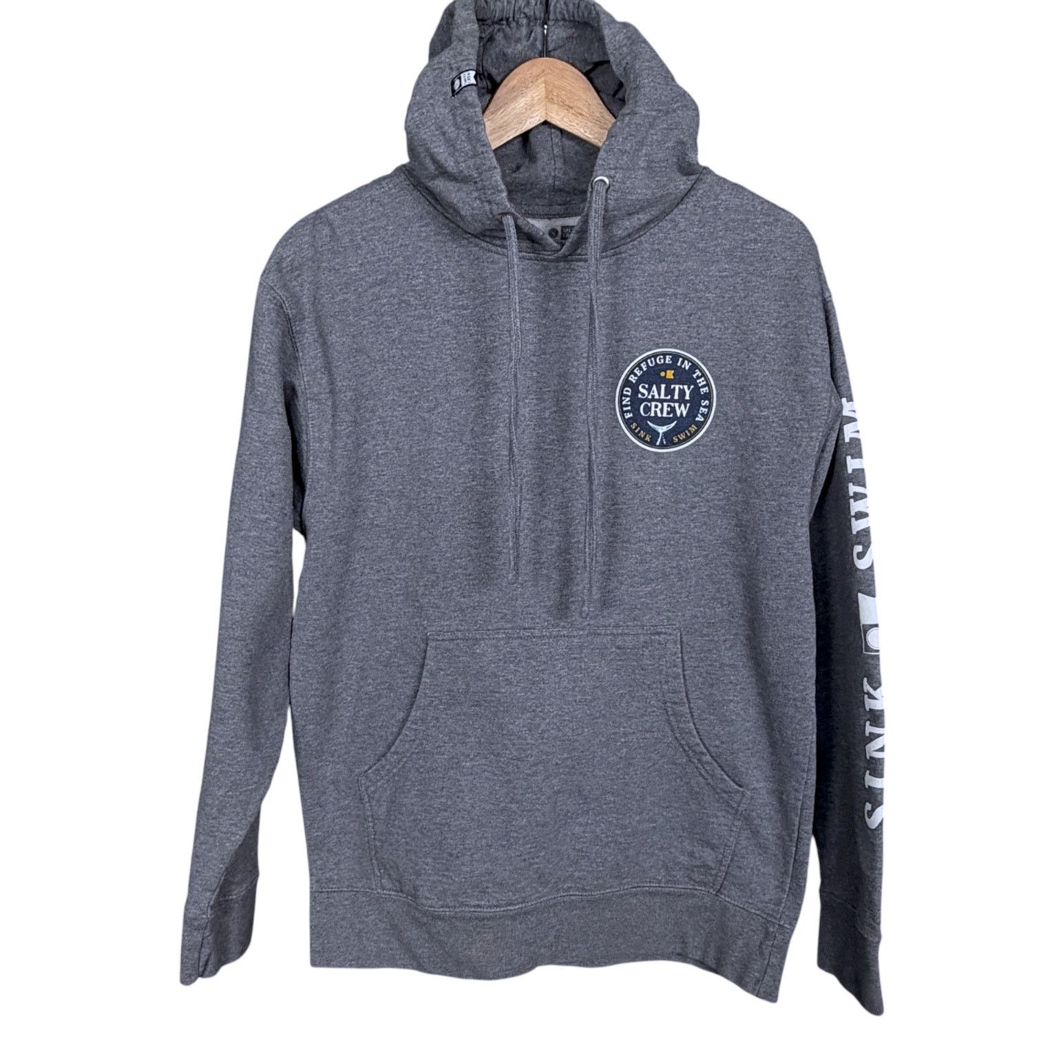 Salt Valley Salty Crew Gray Logo Hoodie Find Refuge In The Sea Graphic M Size US M / EU 48-50 / 2 - 8 Thumbnail