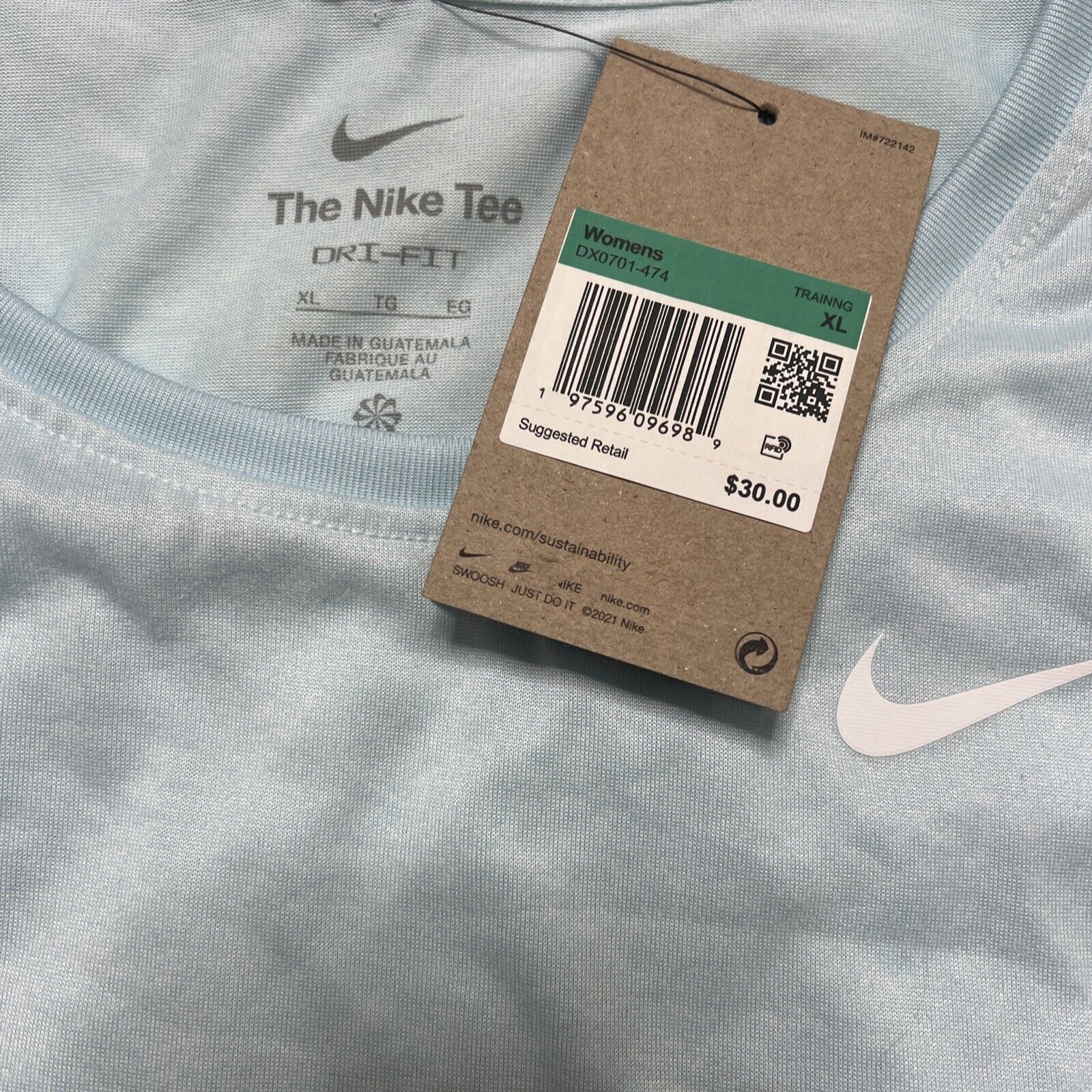 Nike The Nike Tee Light Blue Basketball Sleeveless T-Shirt XL Size XL / US 12-14 / IT 48-50 - 2 Thumbnail