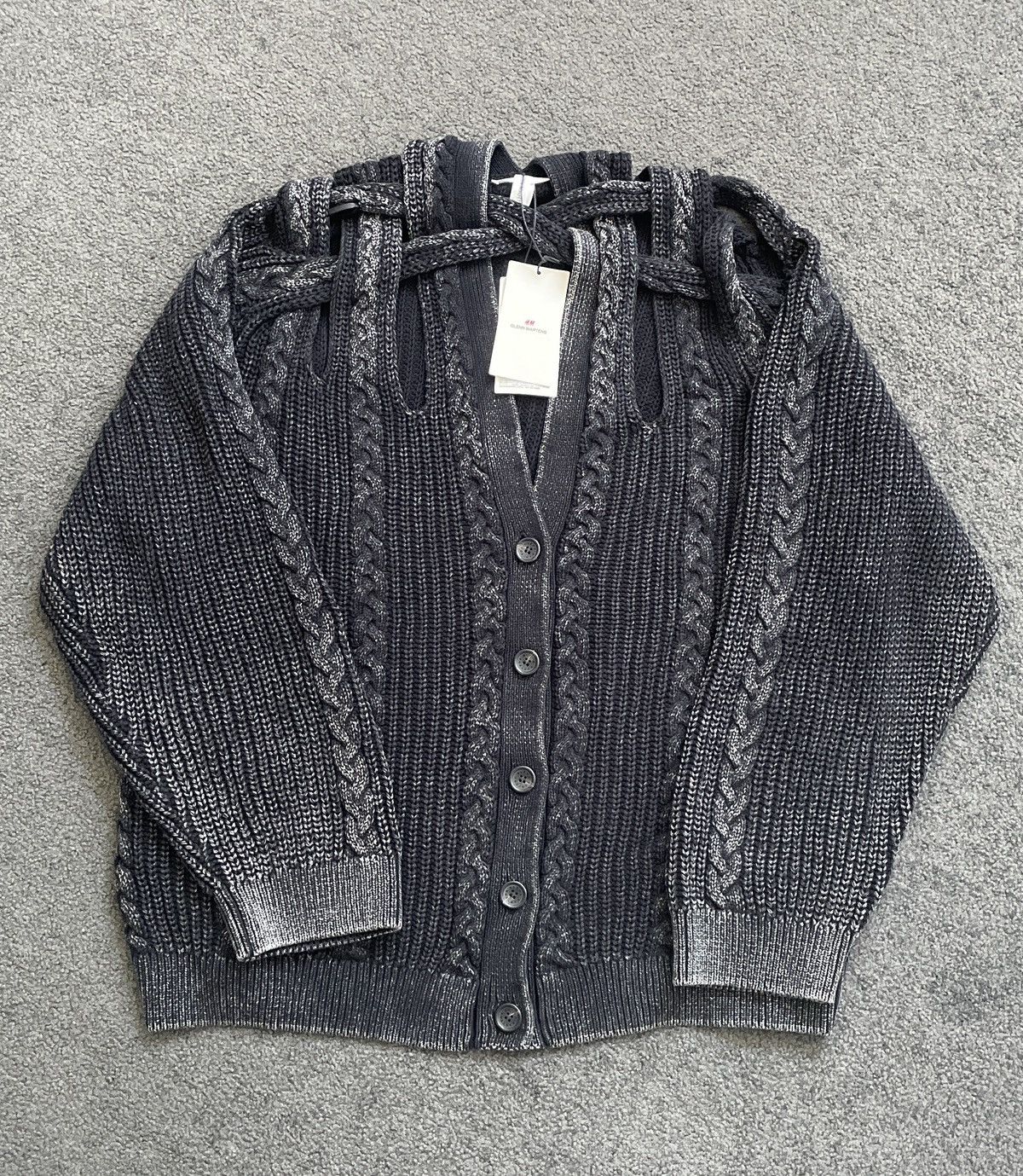 H&M × Maison Margiela H&m x Glenn Martens Cable Knit Cardigan (L) Brand new Size L / US 10 / IT 46 - 1 Thumbnail