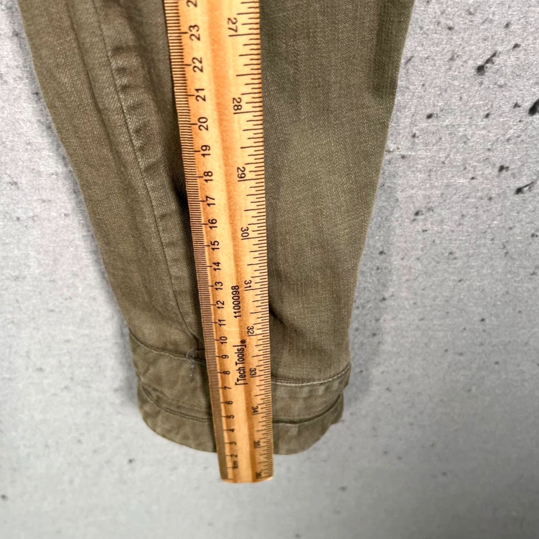 Stella McCartney Stella McCartney Olive Green Adjustable Cuff Tapered Leg Pants Womens 40 Green Chino Pockets Slim Fit/Flat Front 28in Inseam Spring Fall VINTAGE: No Size 27" / US 4 / IT 40 - 4 Thumbnail